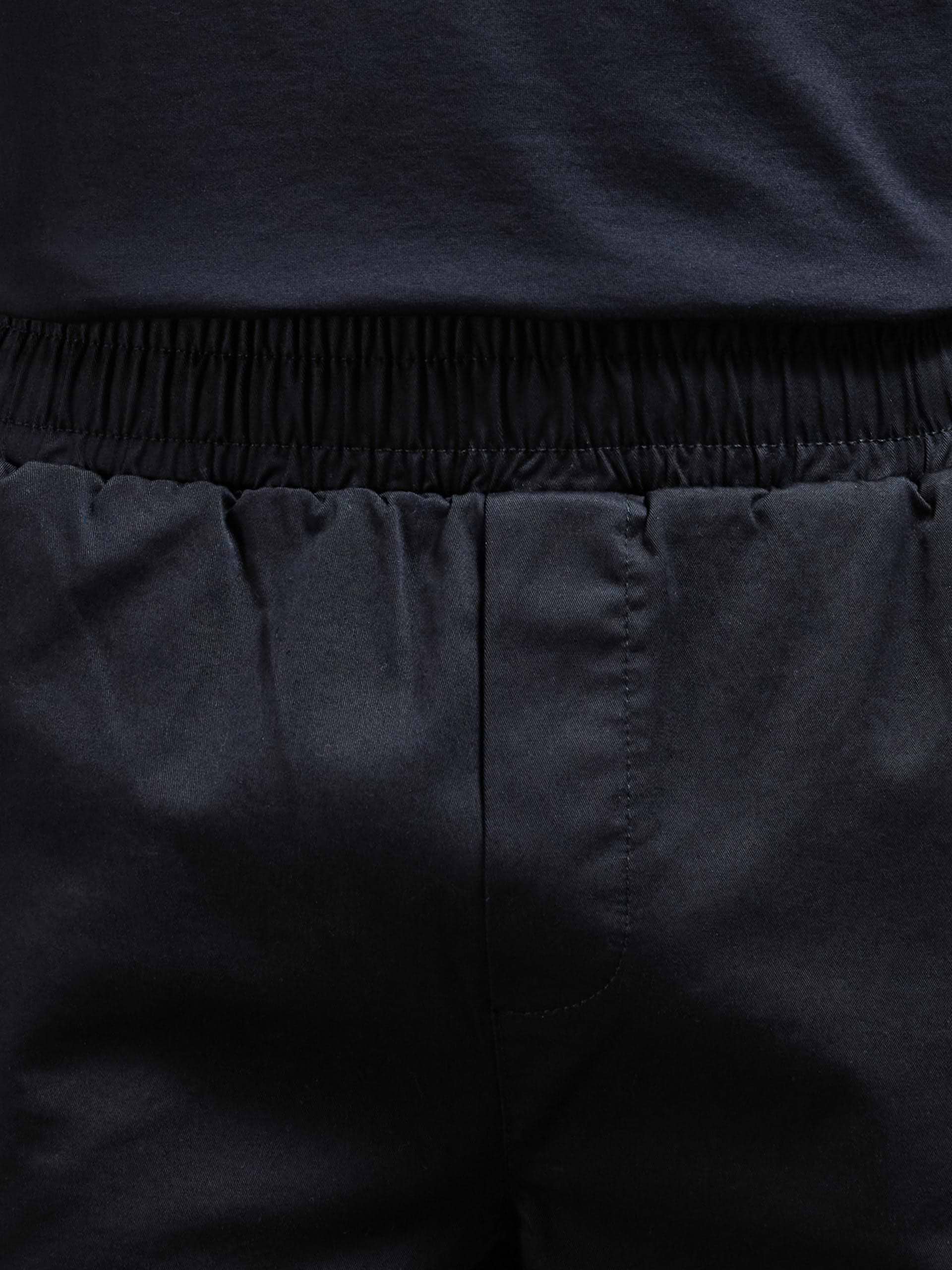 Drawstring Chino Short in Black