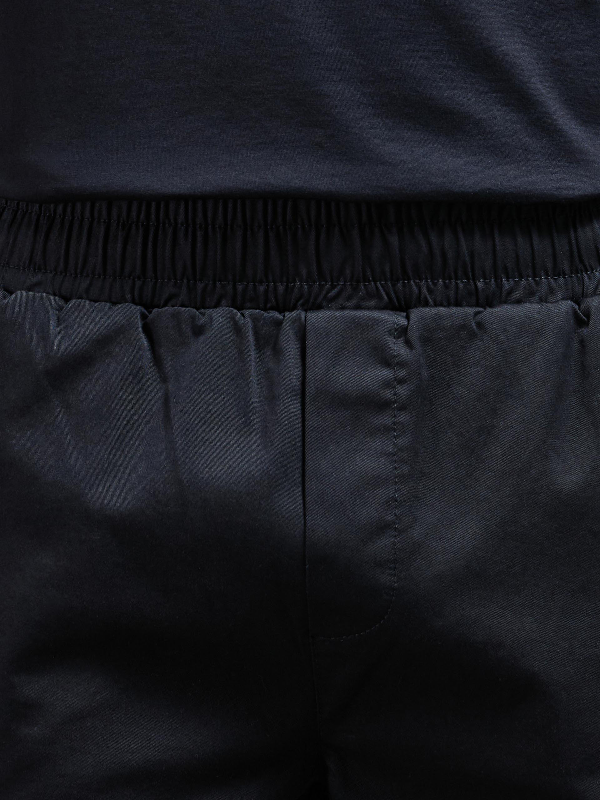 Drawstring Chino Short in Black