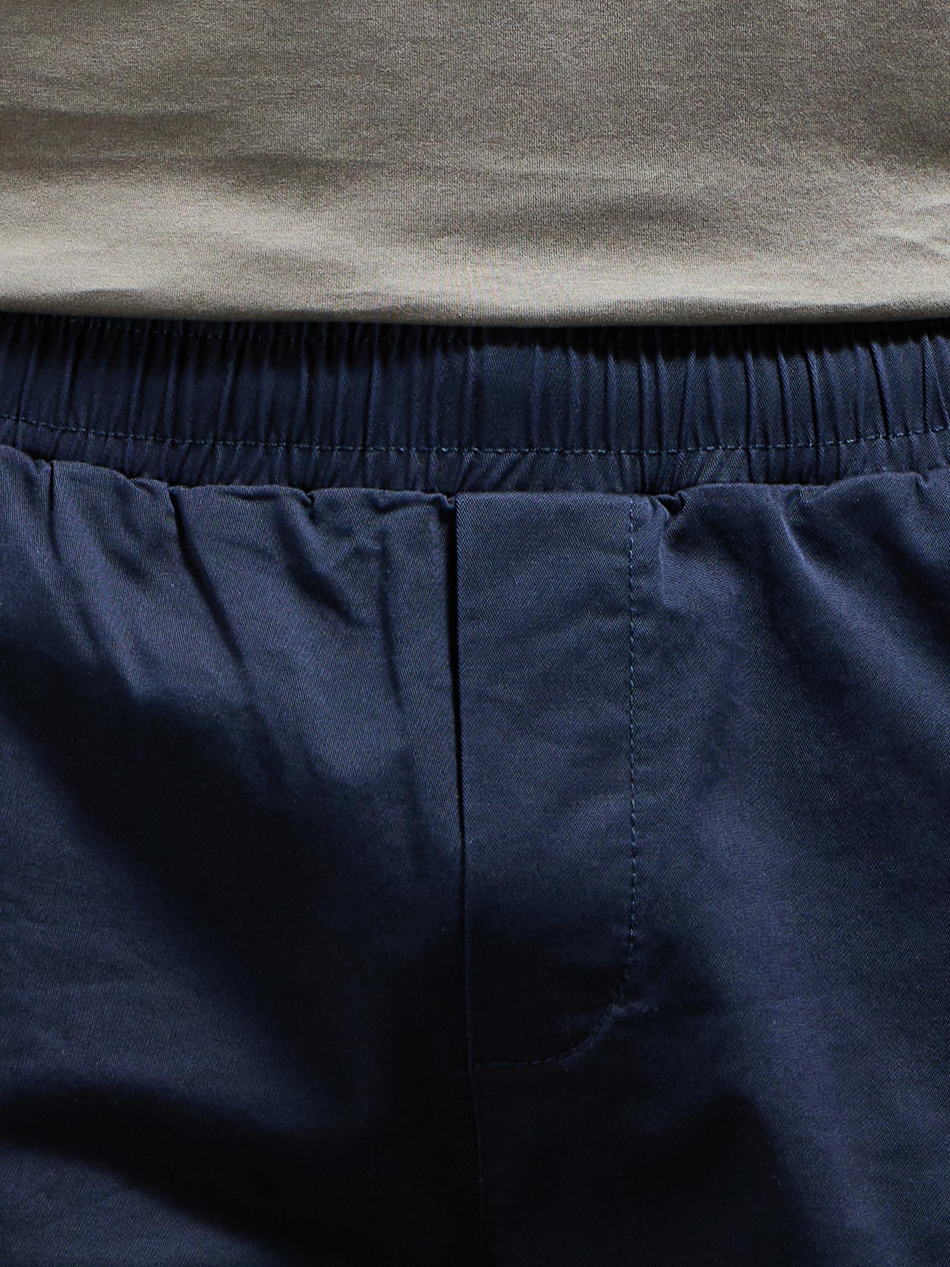 Drawstring Chino Short in Navy