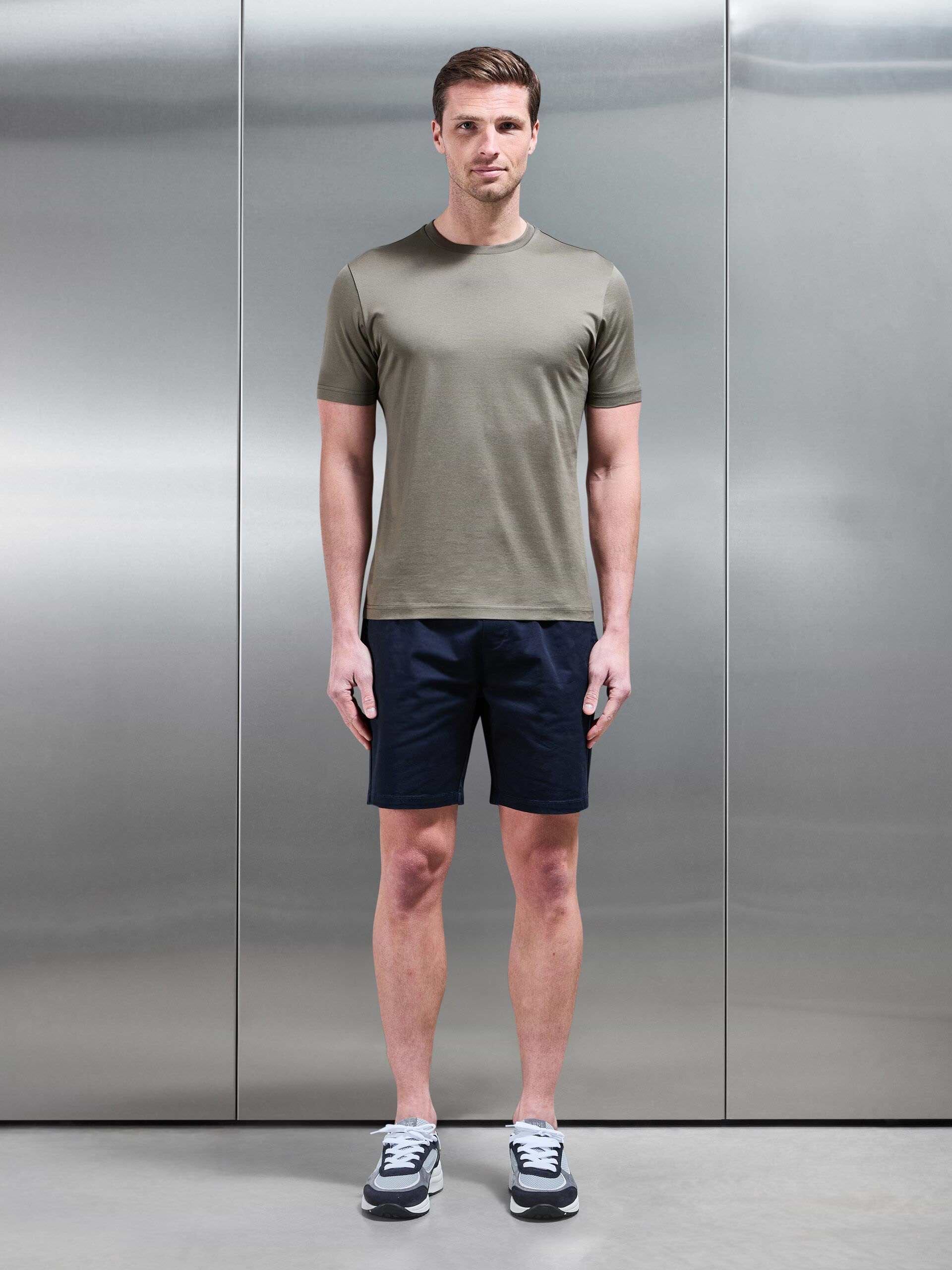 Drawstring Chino Short in Navy