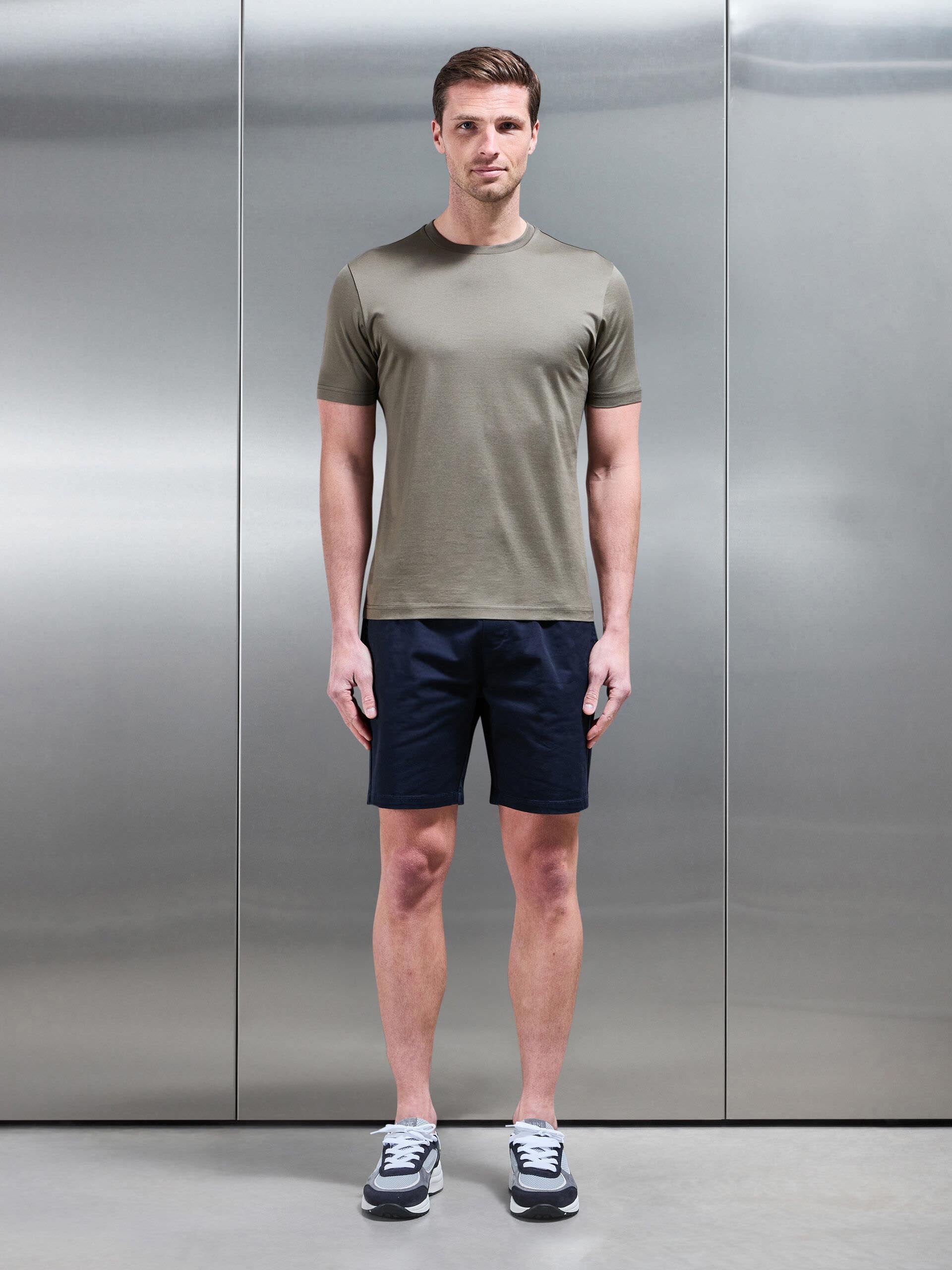 Drawstring Chino Short in Navy