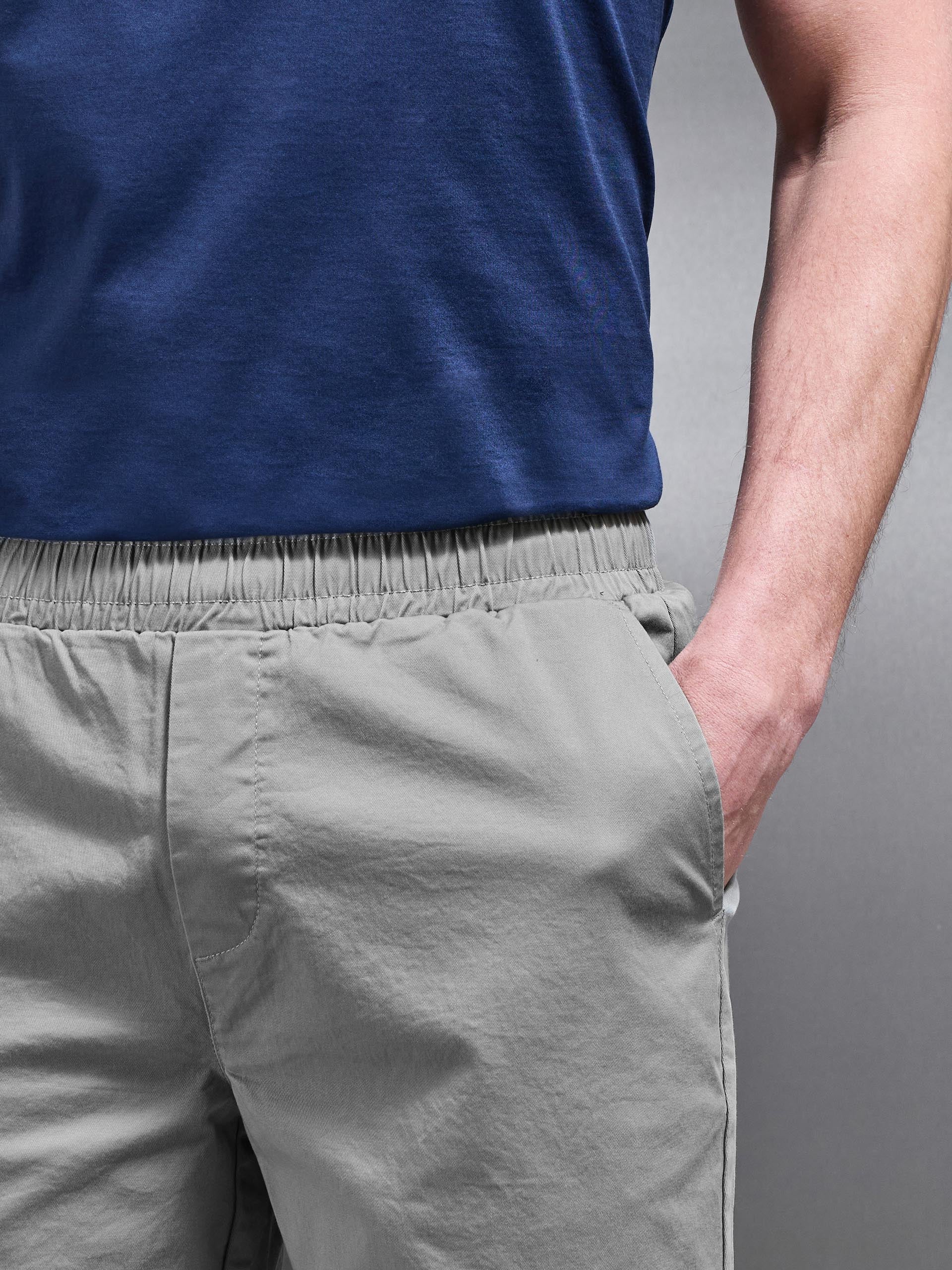 Drawstring Chino Short in Stone