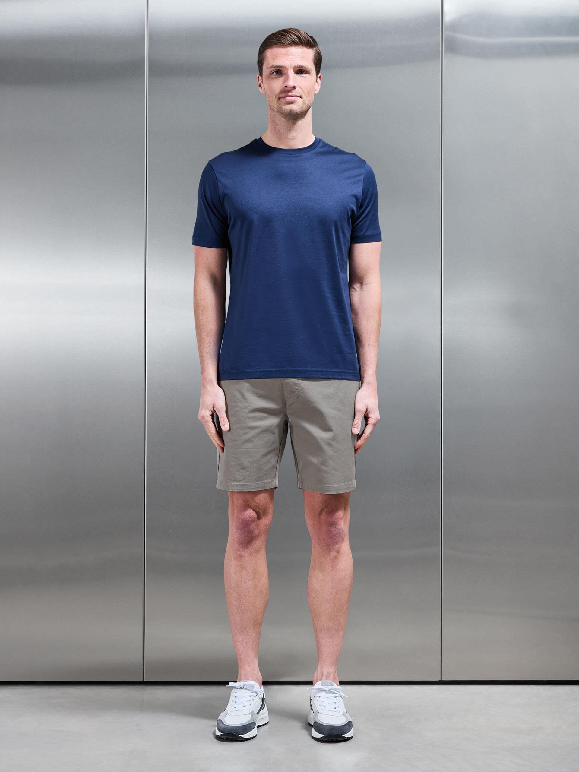 Drawstring Chino Short in Stone