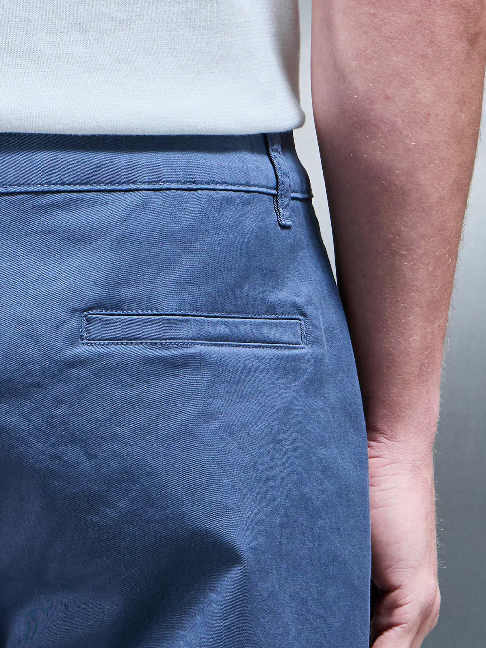 Slim Chino Short in Air Force Blue