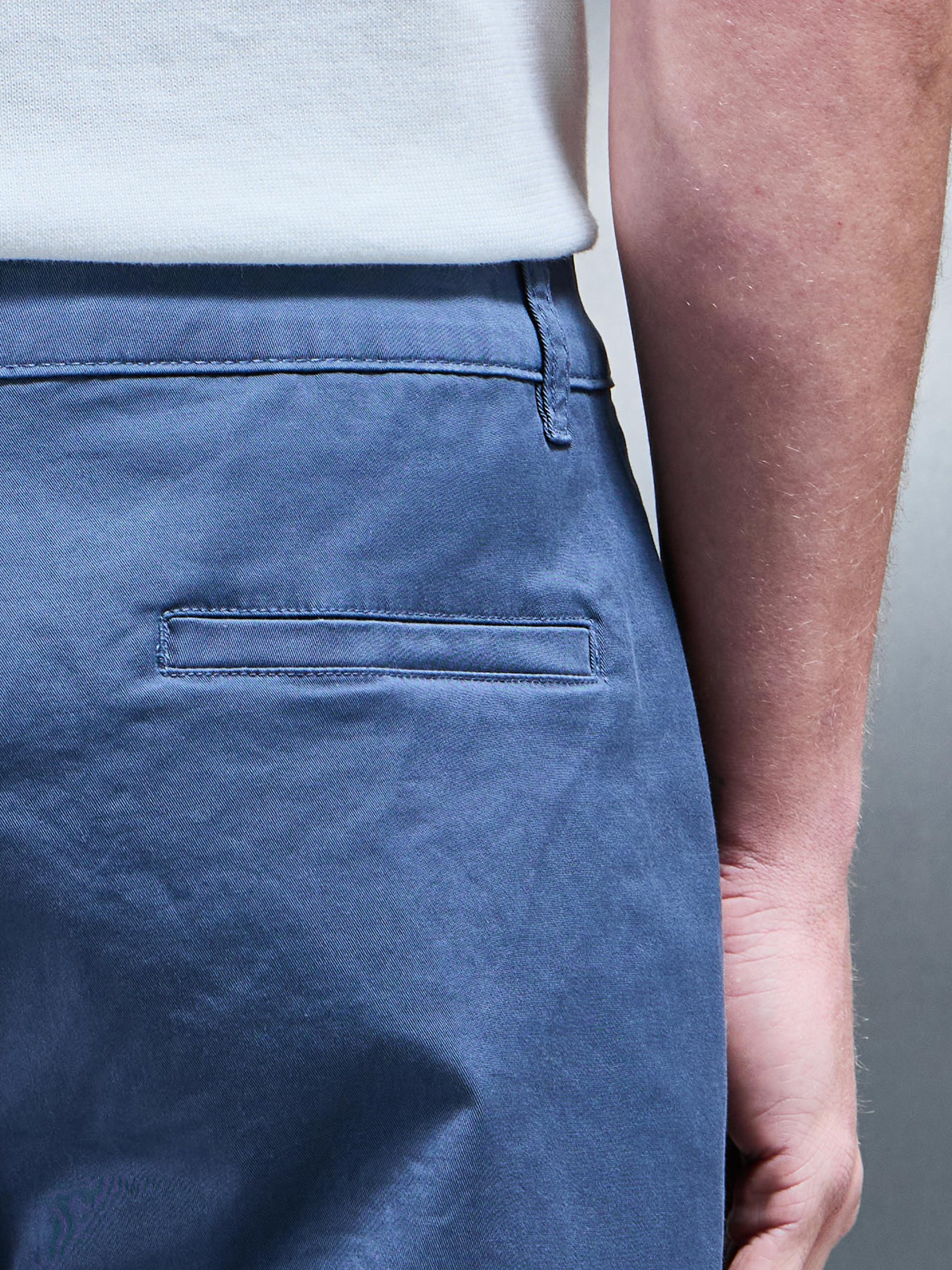 Slim Chino Short in Air Force Blue