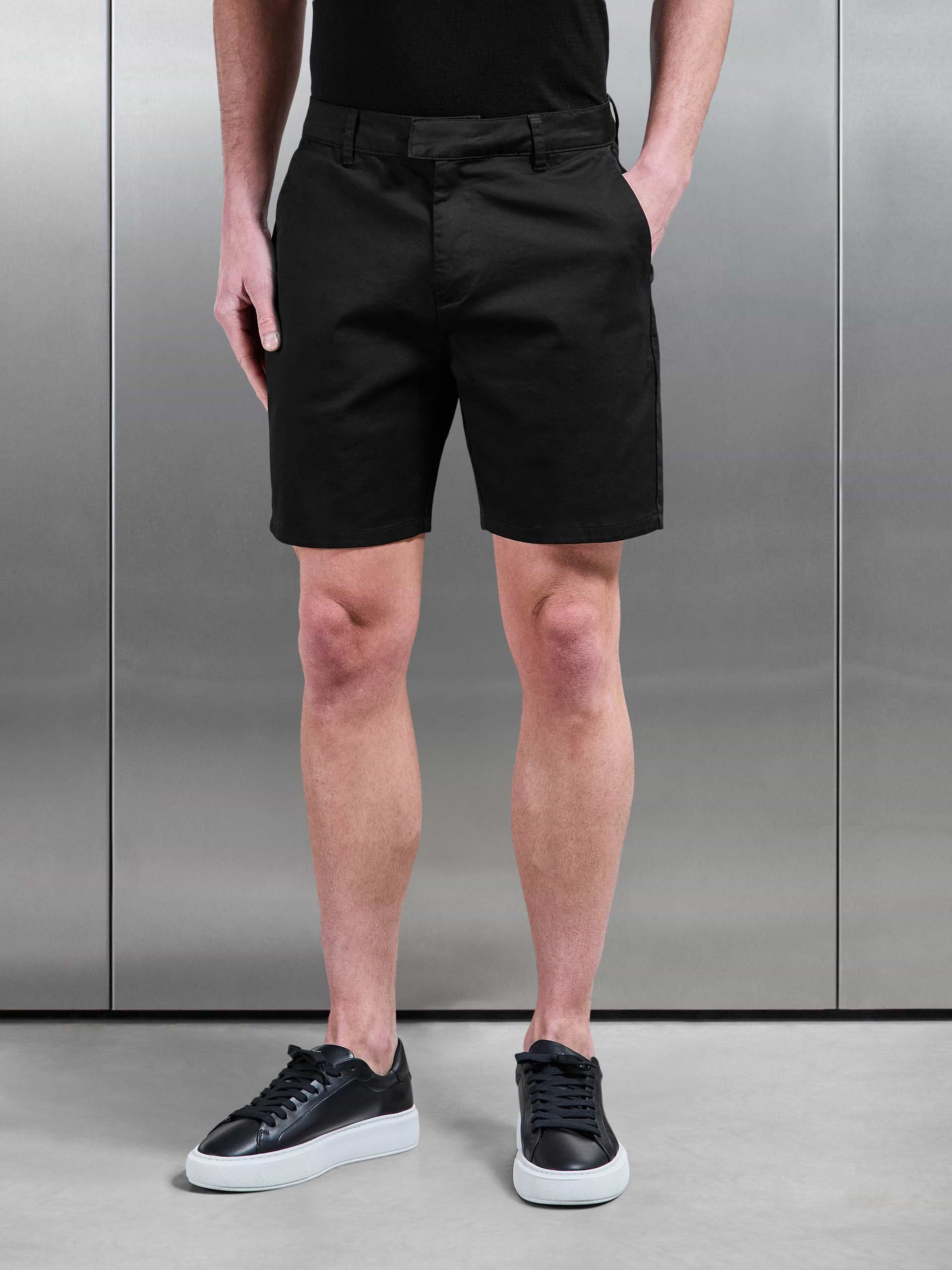 Tailored Chino Short in Black