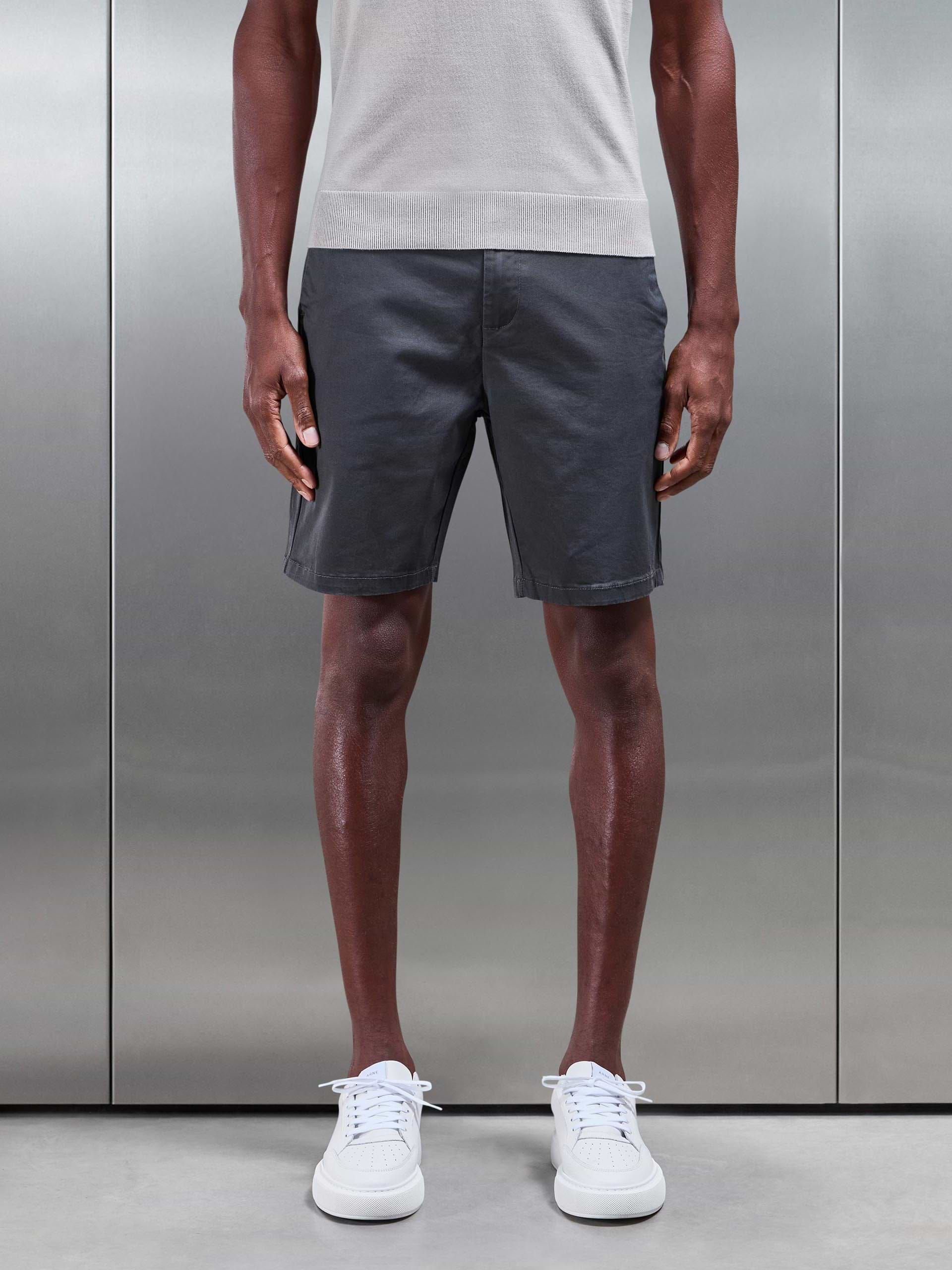 Slim Chino Short in Grey