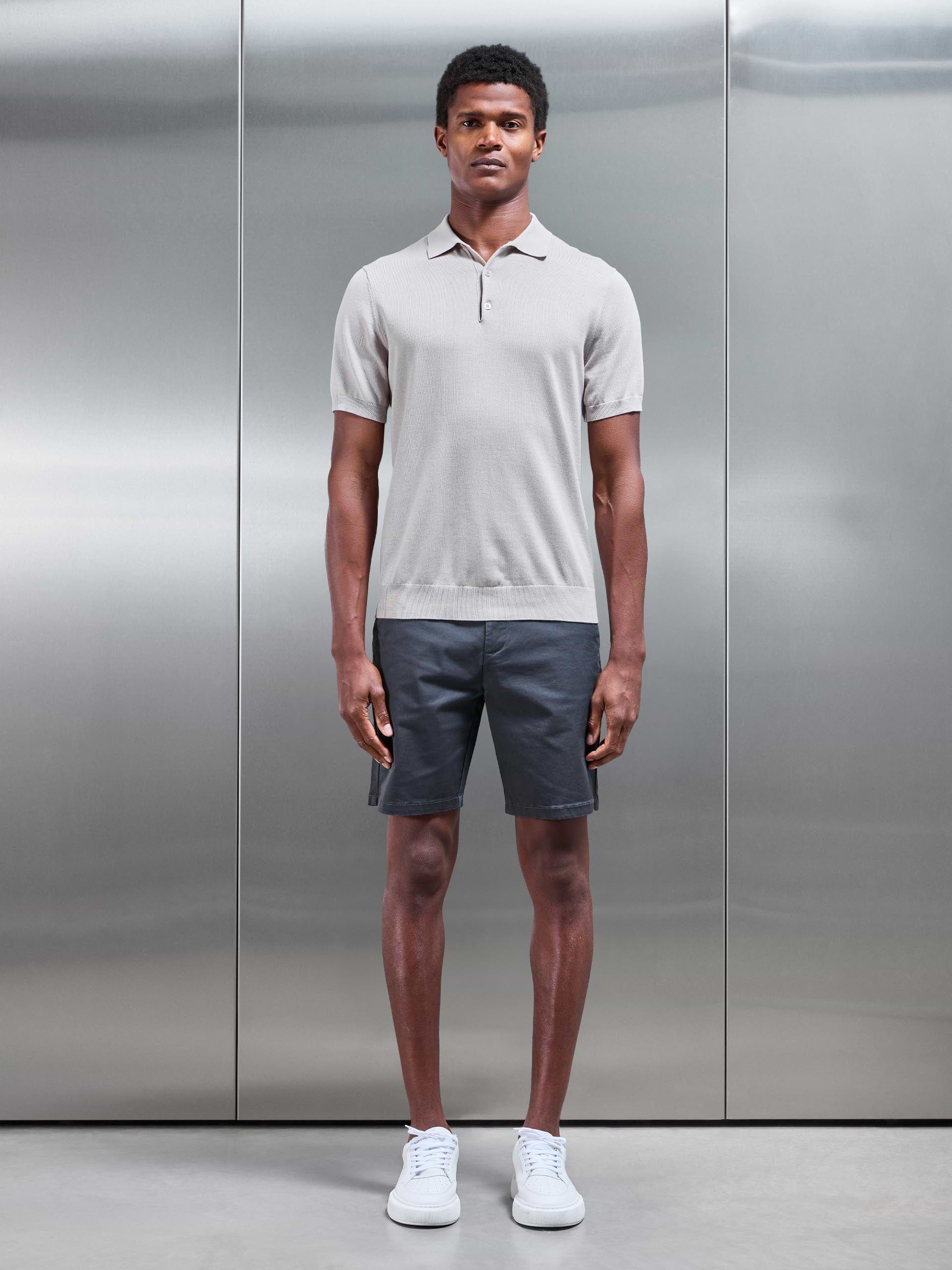 Slim Chino Short in Grey