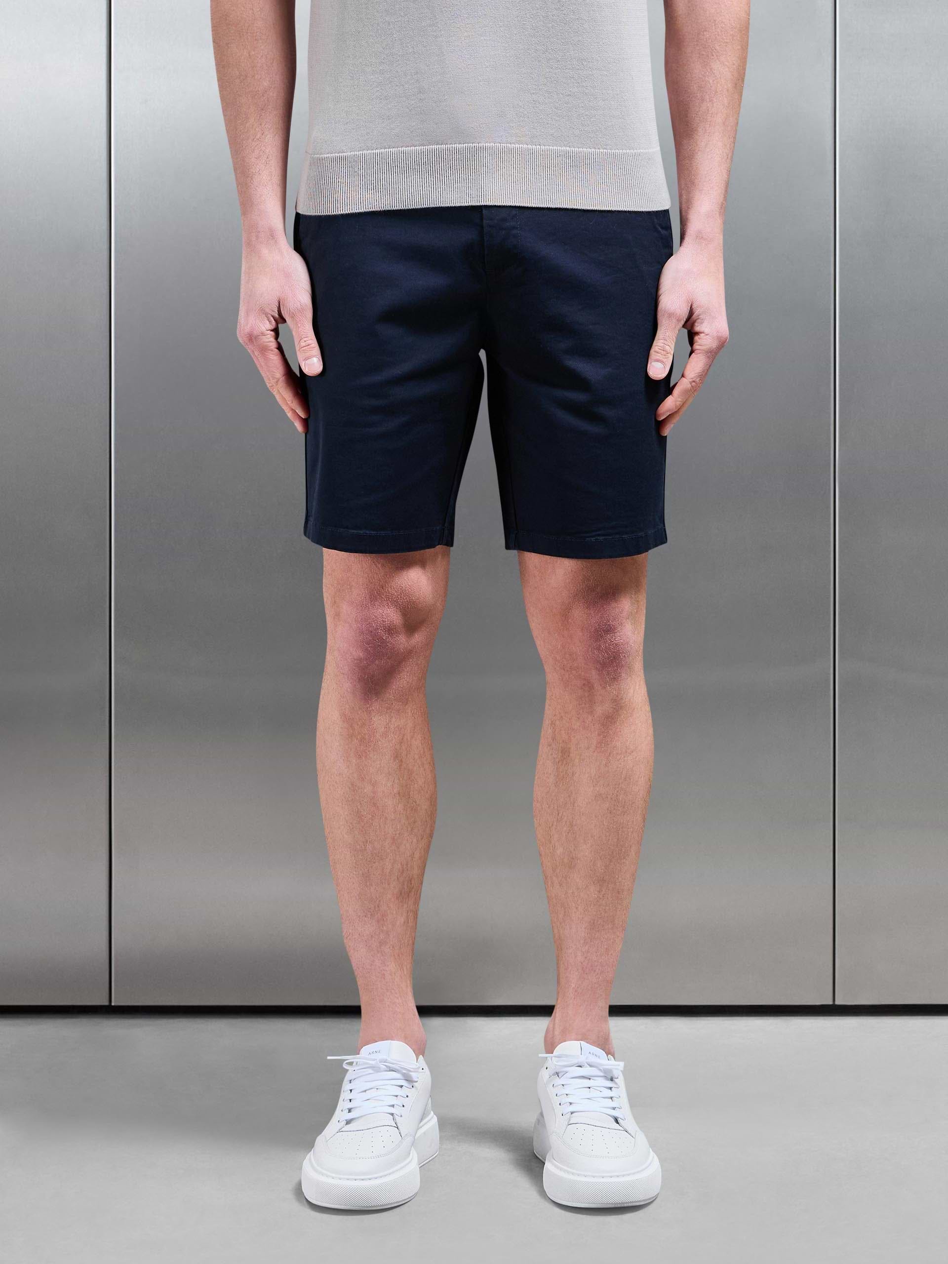 Slim Chino Short in Navy