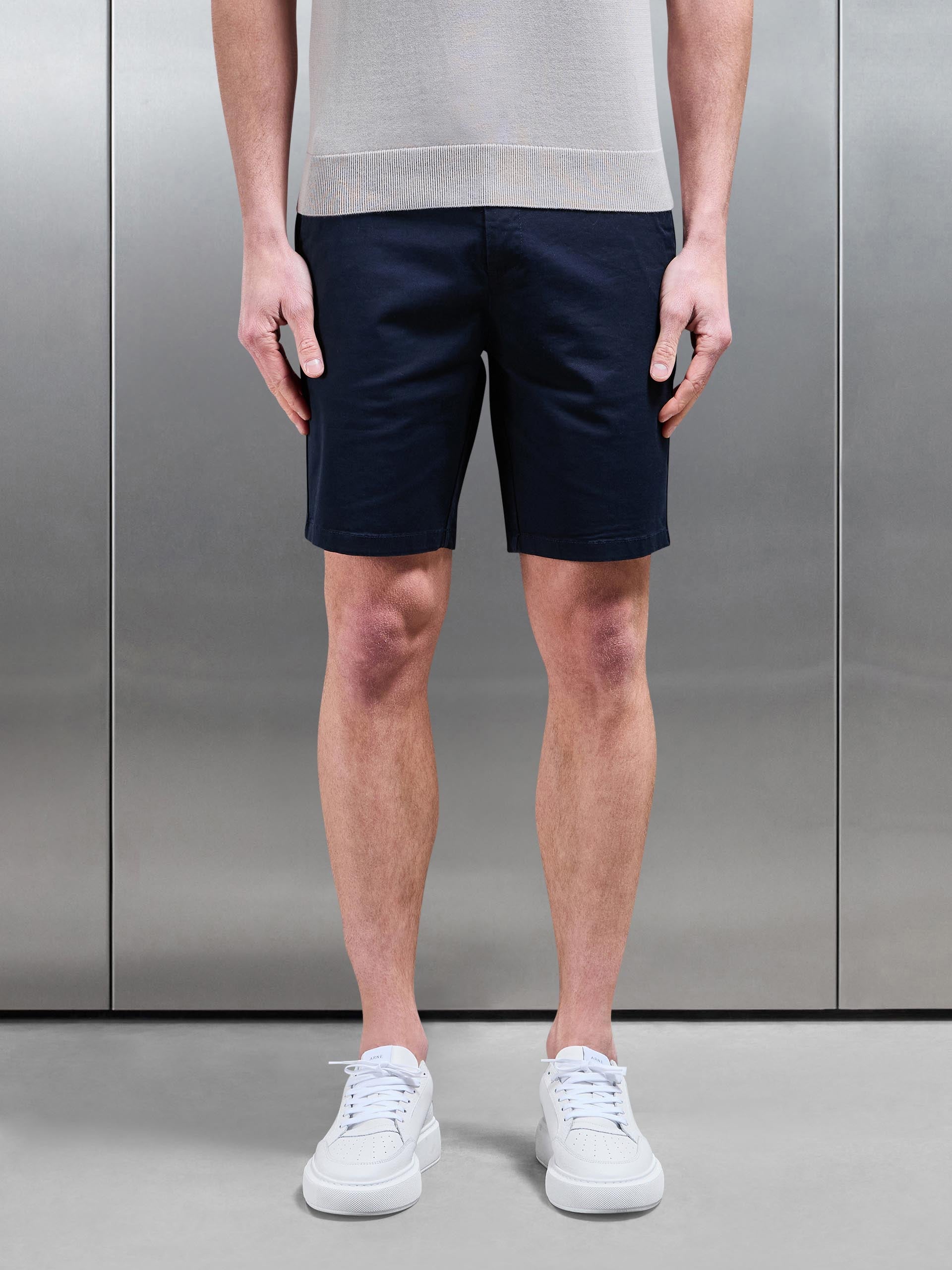 Slim Chino Short in Navy