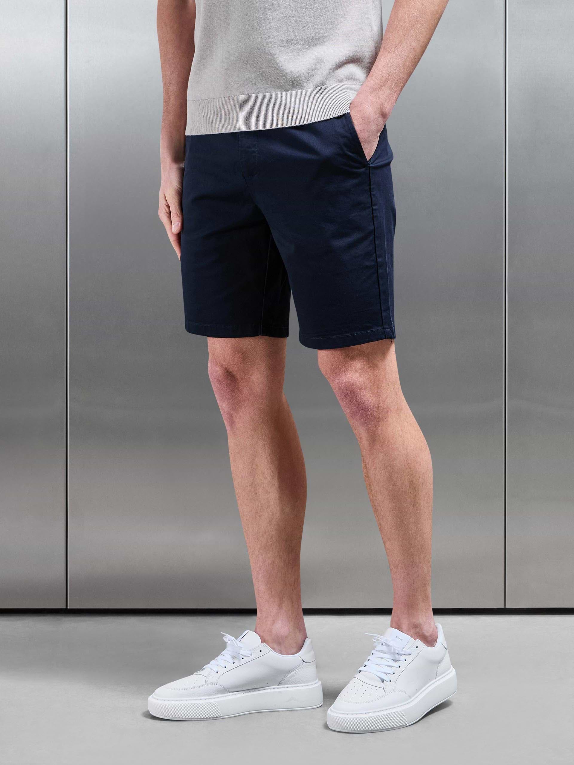 Slim Chino Short in Navy