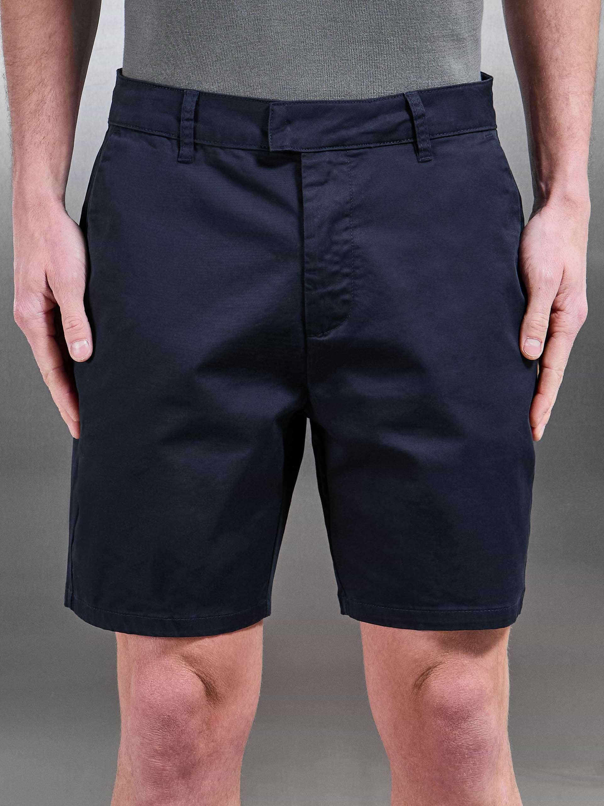 Tailored Chino Short in Navy