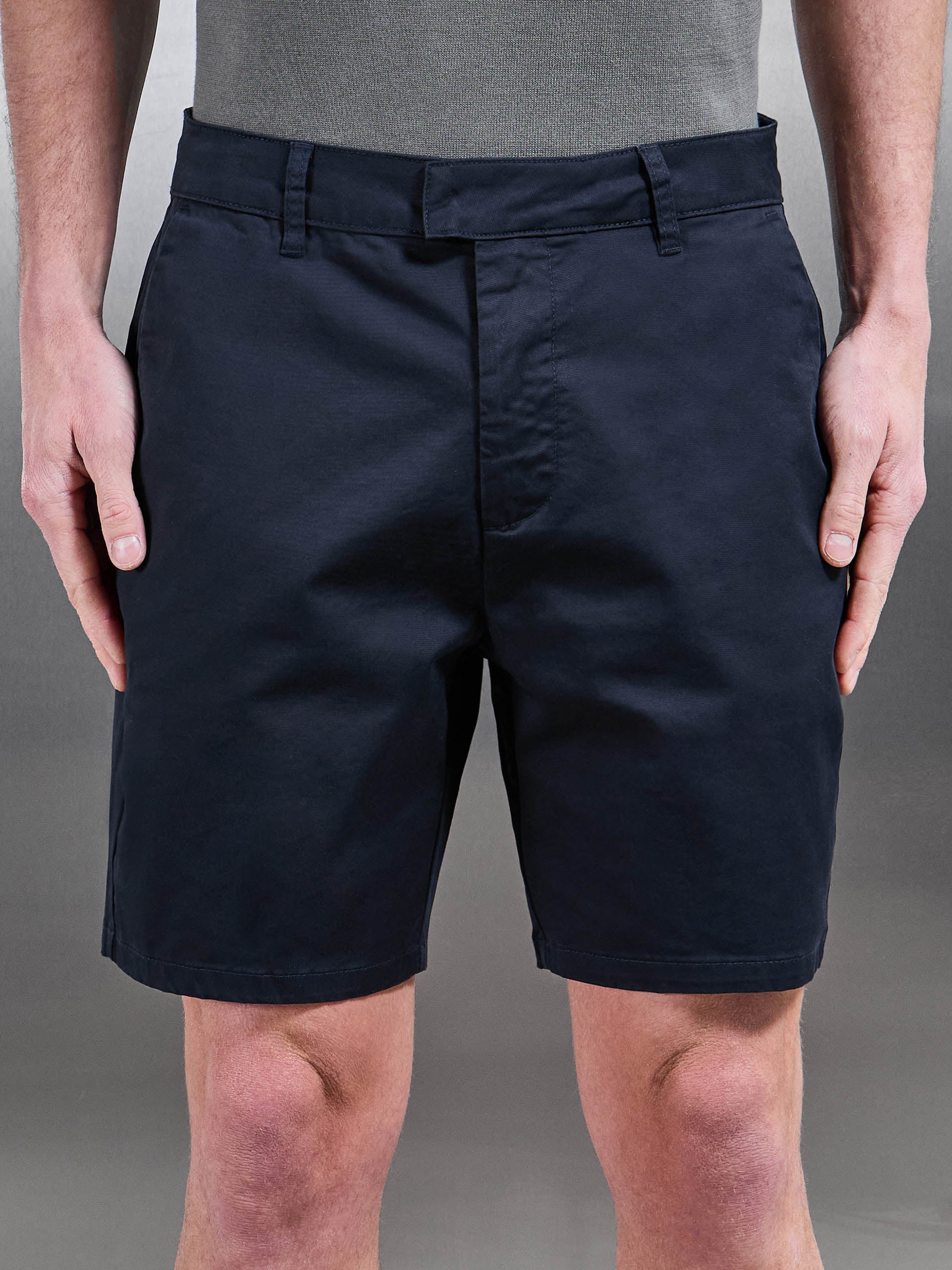 Tailored Chino Short in Navy