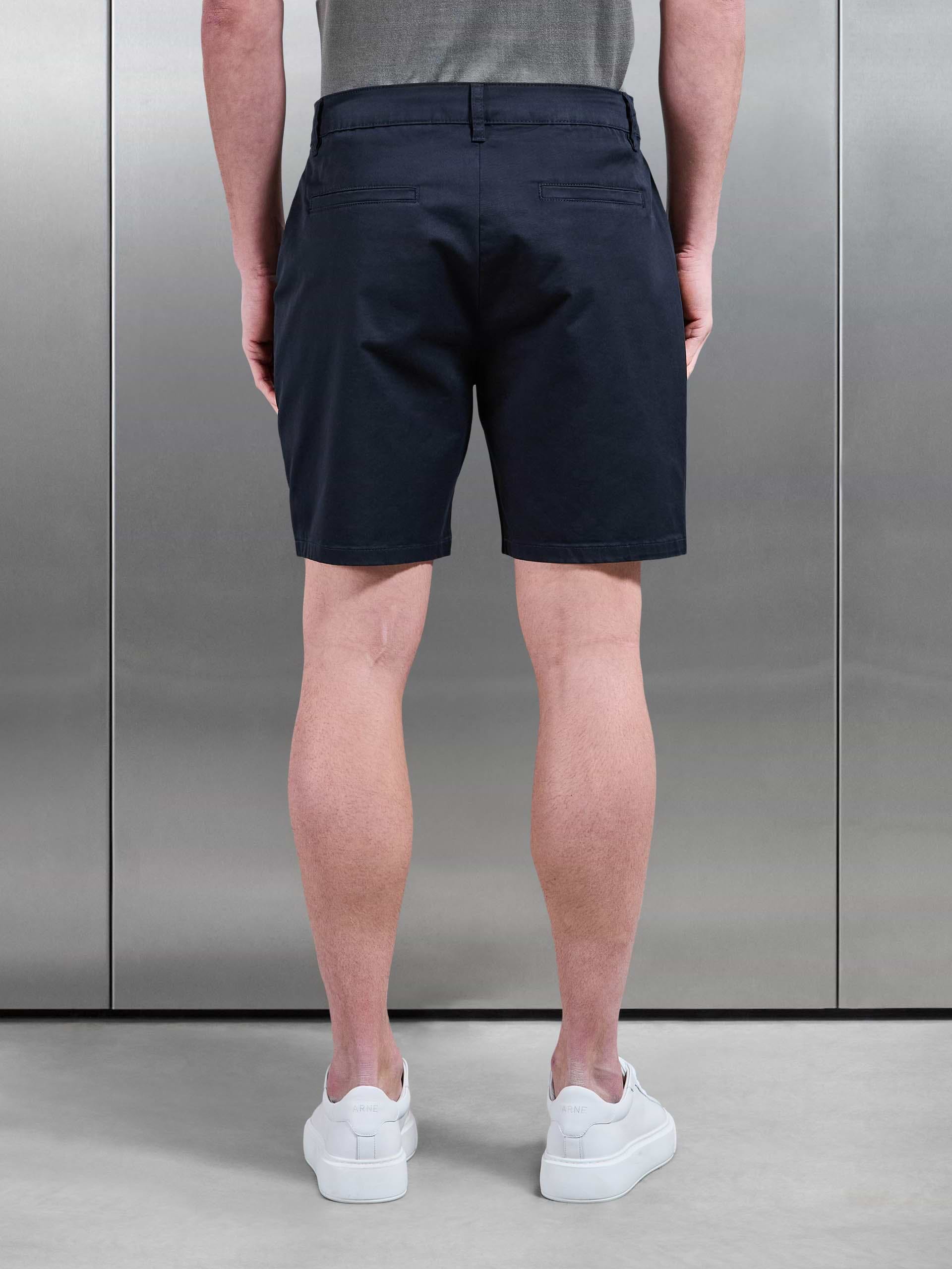 Tailored Chino Short in Navy