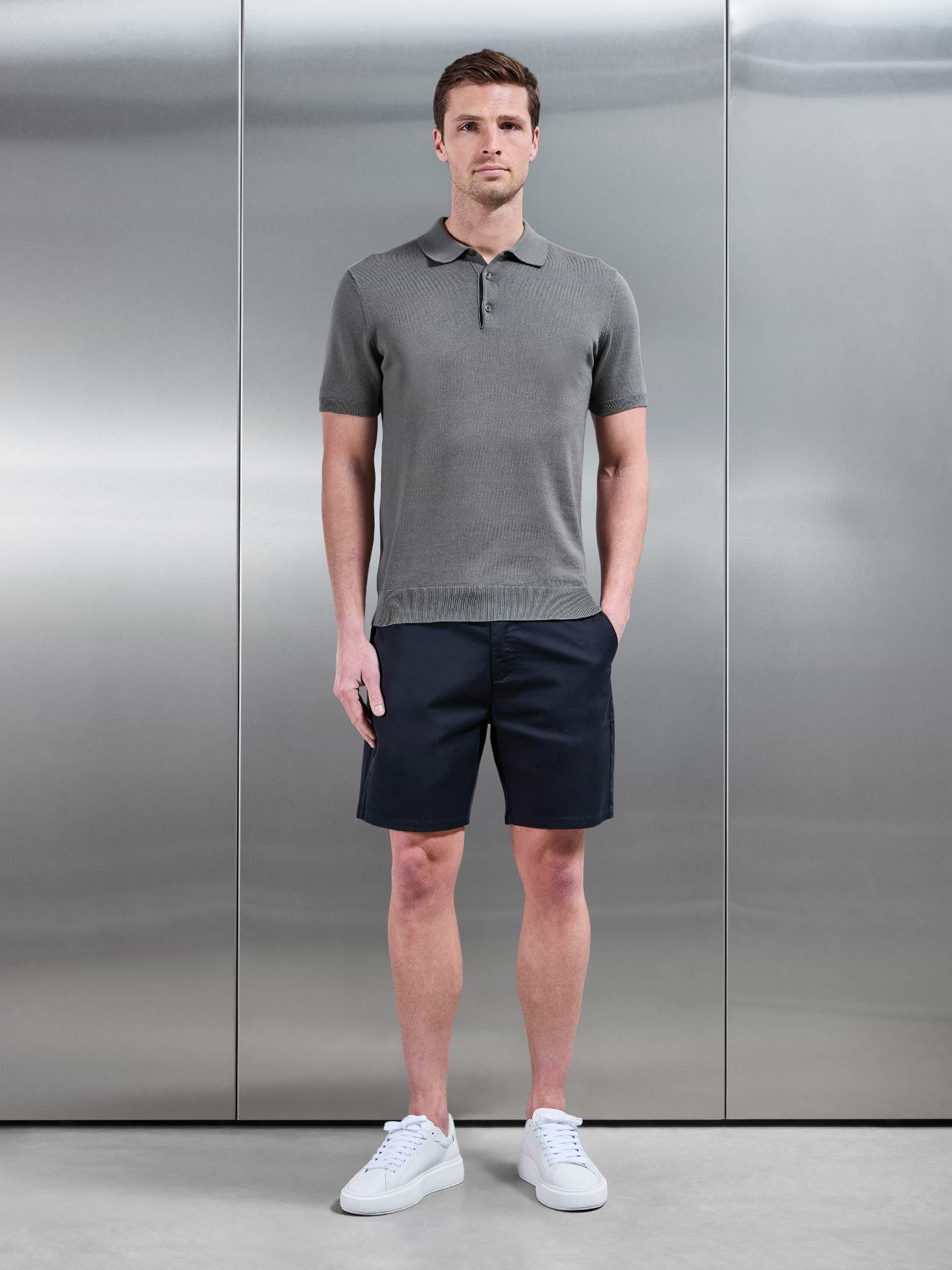 Tailored Chino Short in Navy