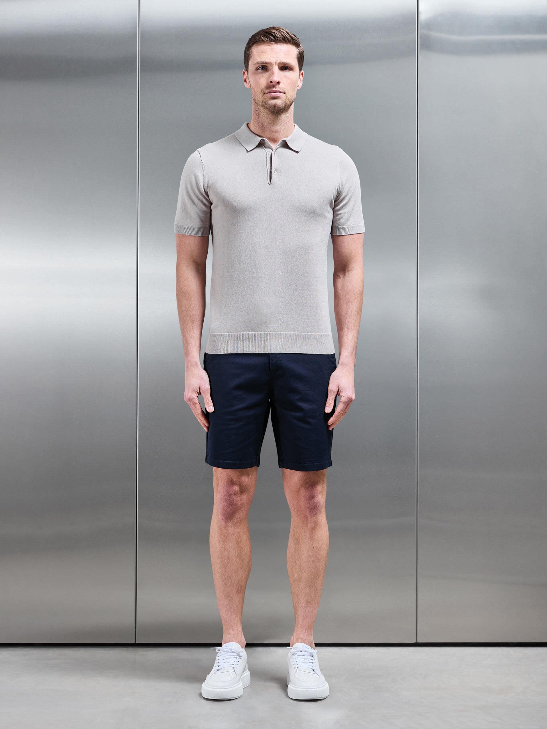 Slim Chino Short in Navy