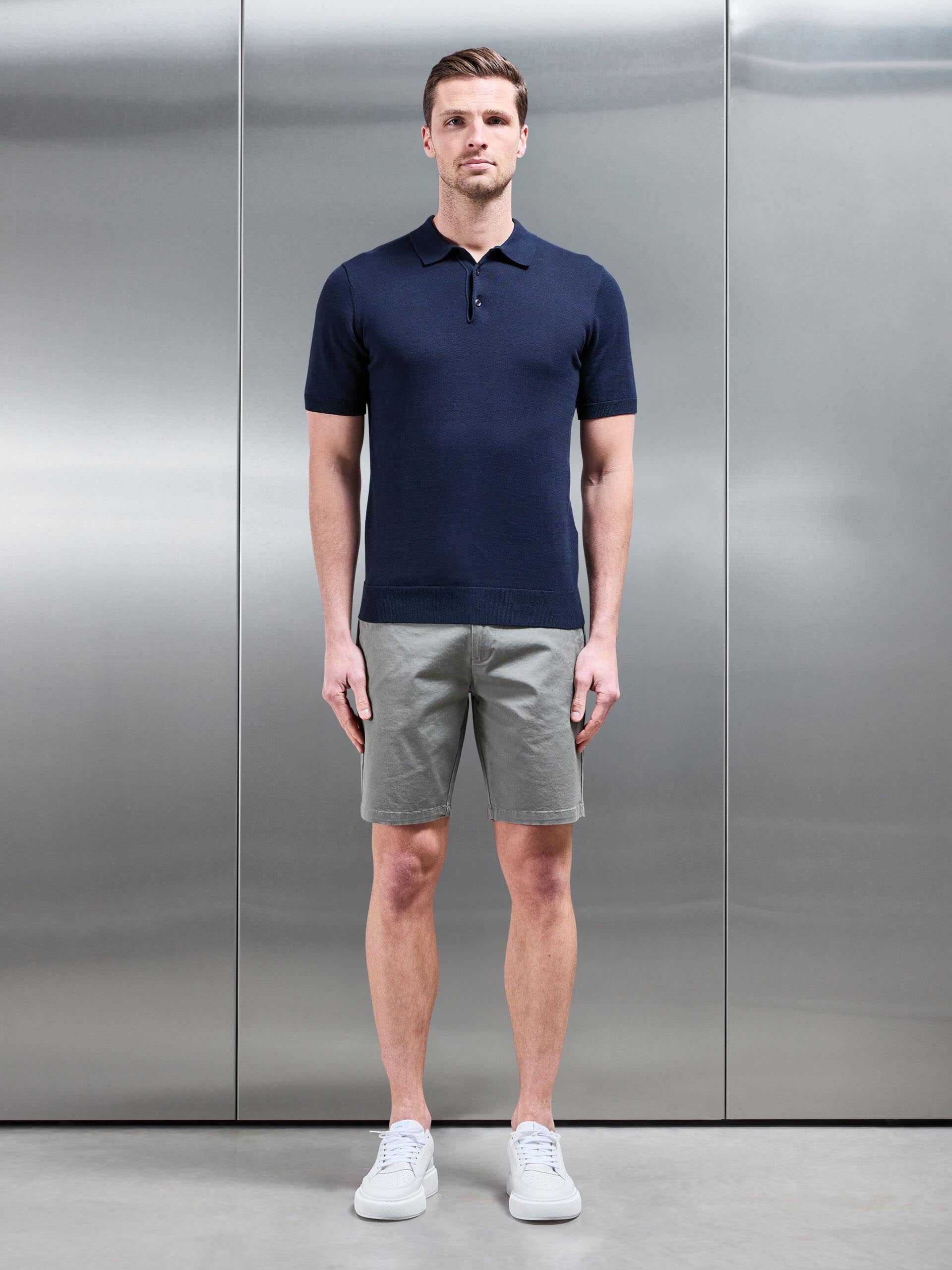 Slim Chino Short in Olive