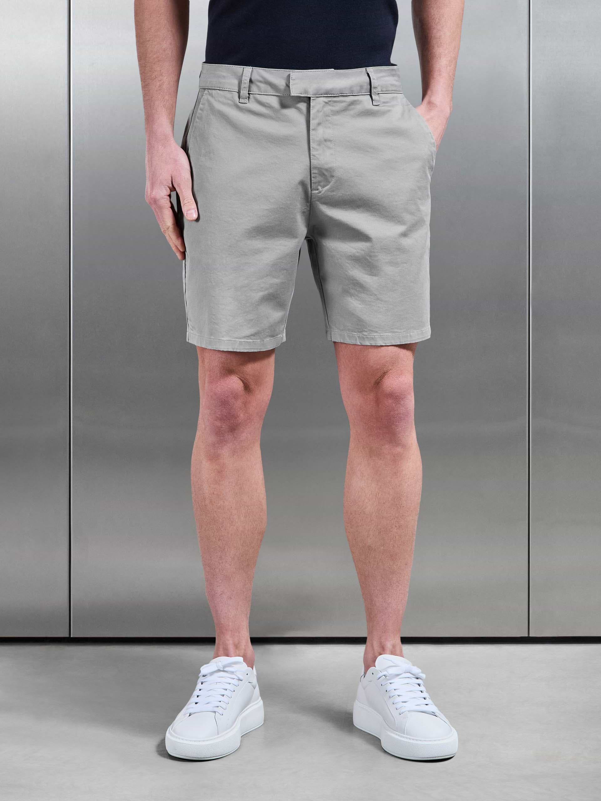 Tailored Chino Short in Stone