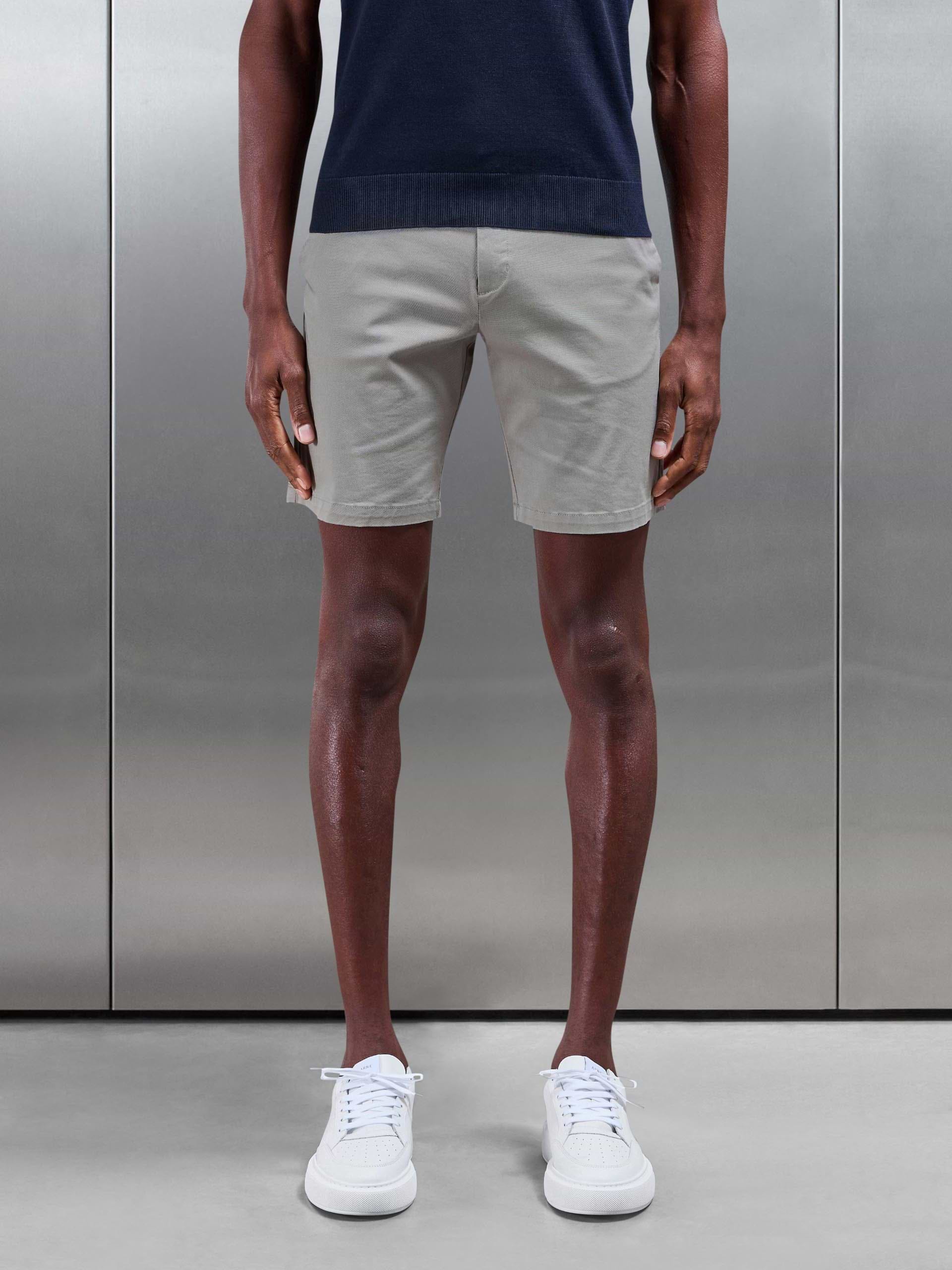 Slim Chino Short in Stone