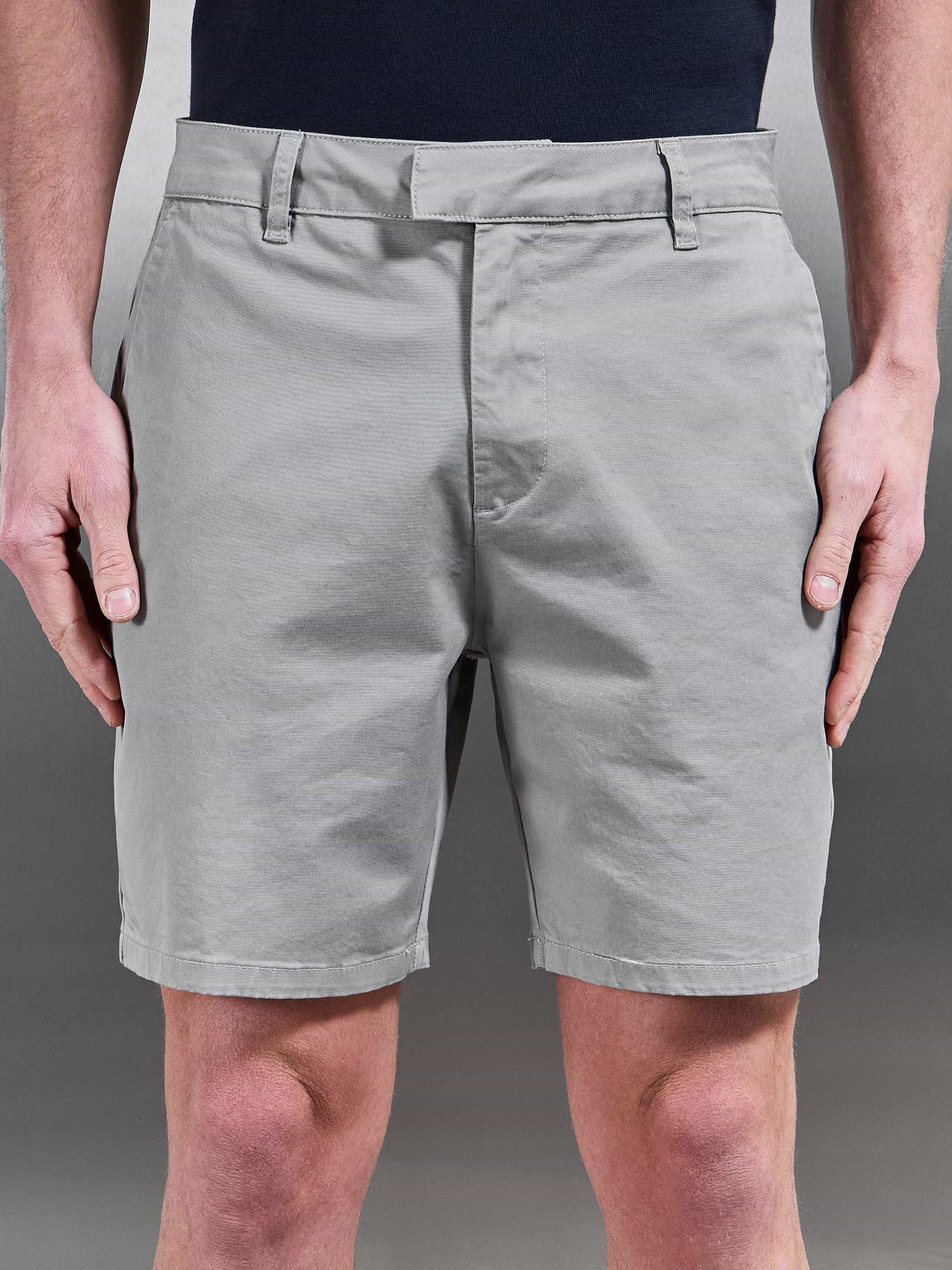Tailored Chino Short in Stone