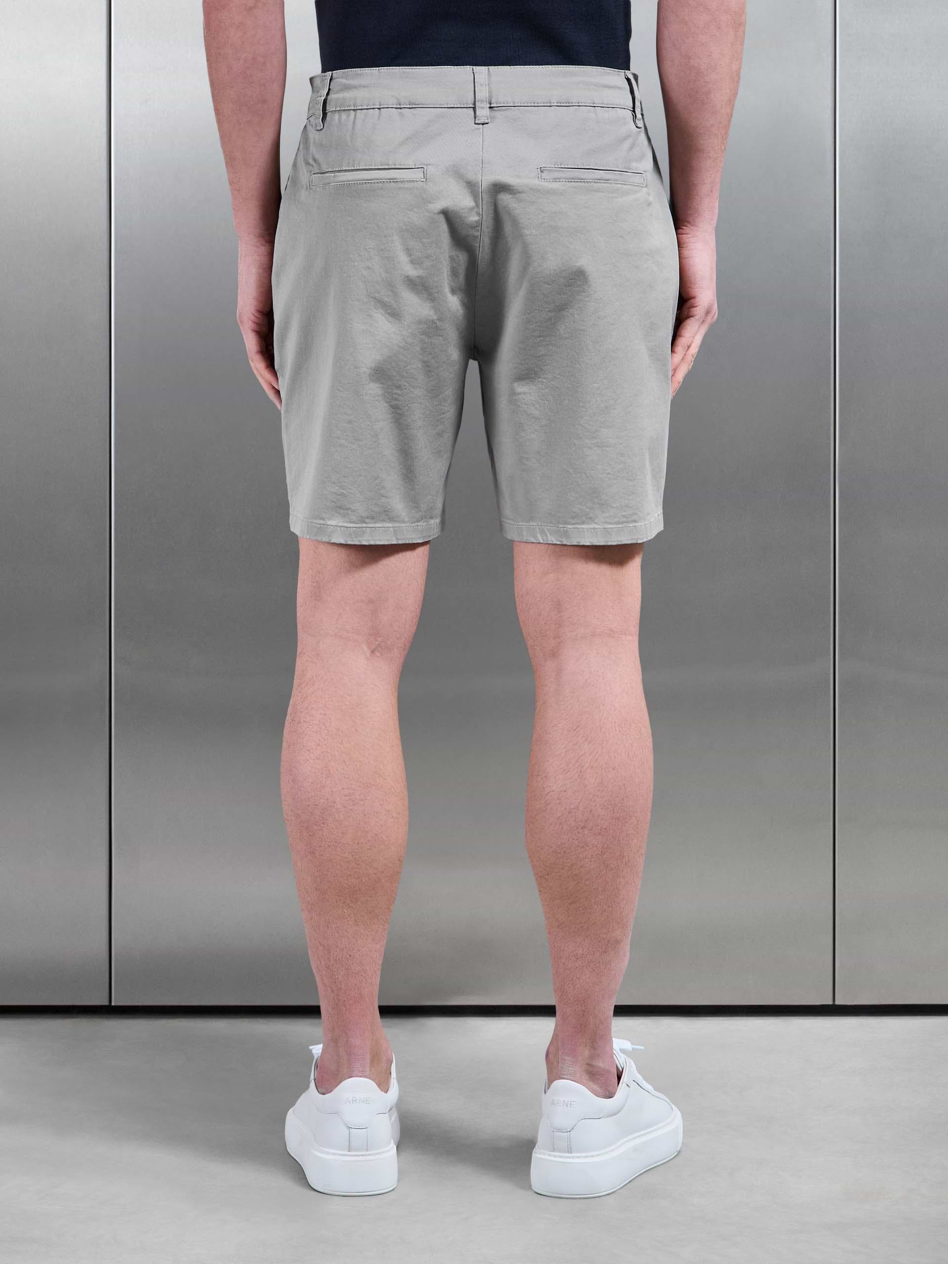 Tailored Chino Short in Stone
