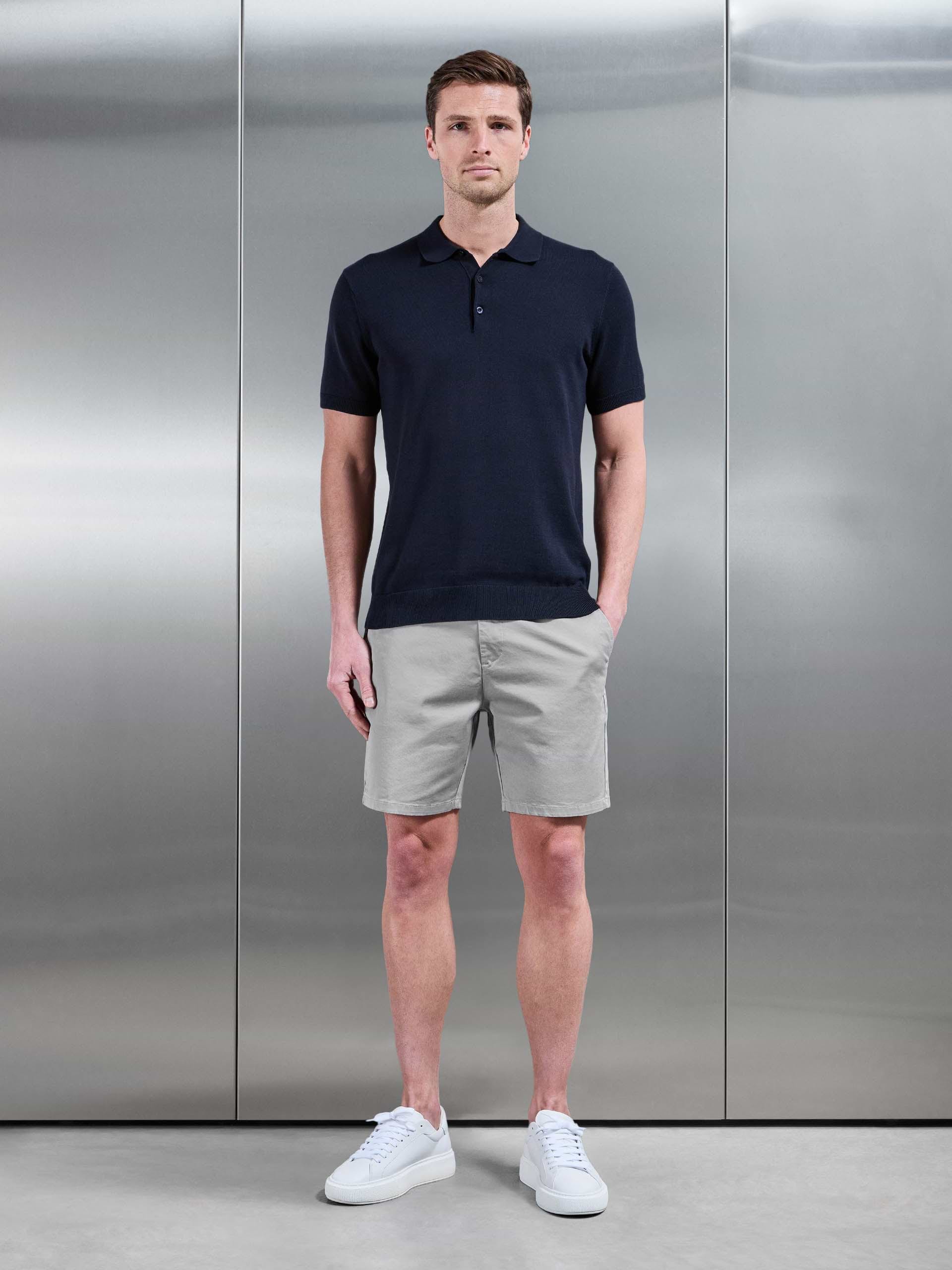 Tailored Chino Short in Stone