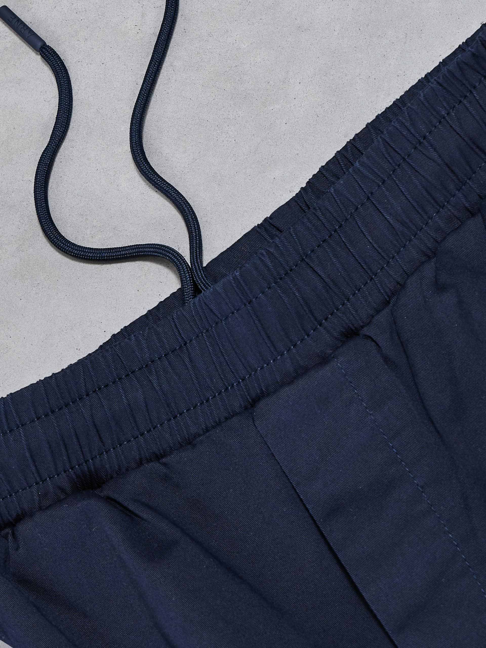 Tailored Drawstring Chino Trouser in Navy