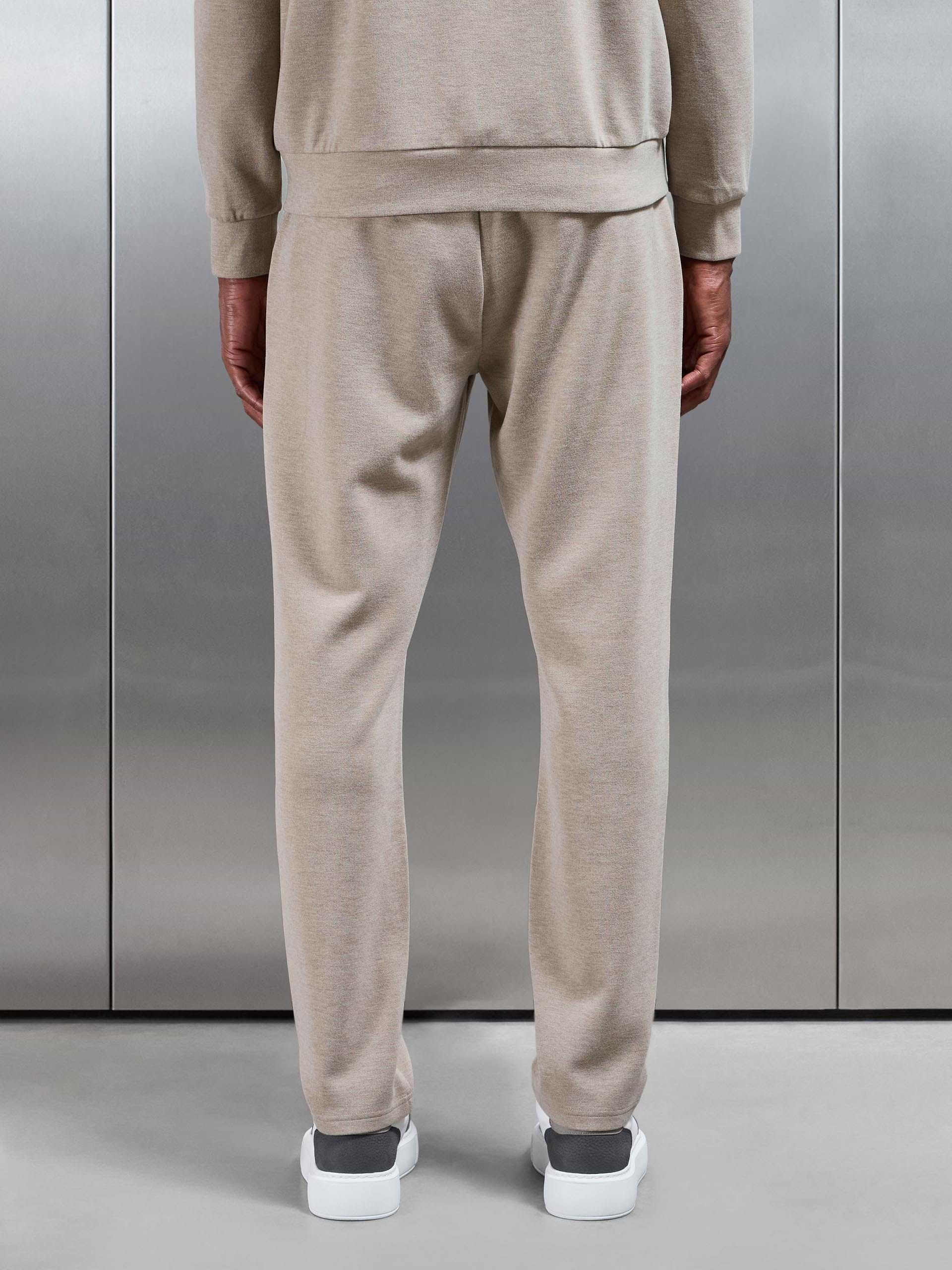 Tailored Knitted Jogger in Stone