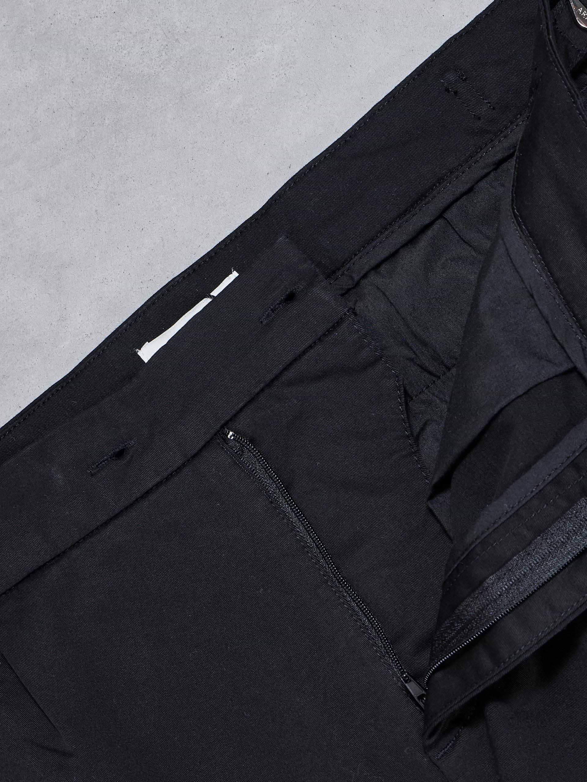 Tailored Side Adjuster Chino Trouser in Black