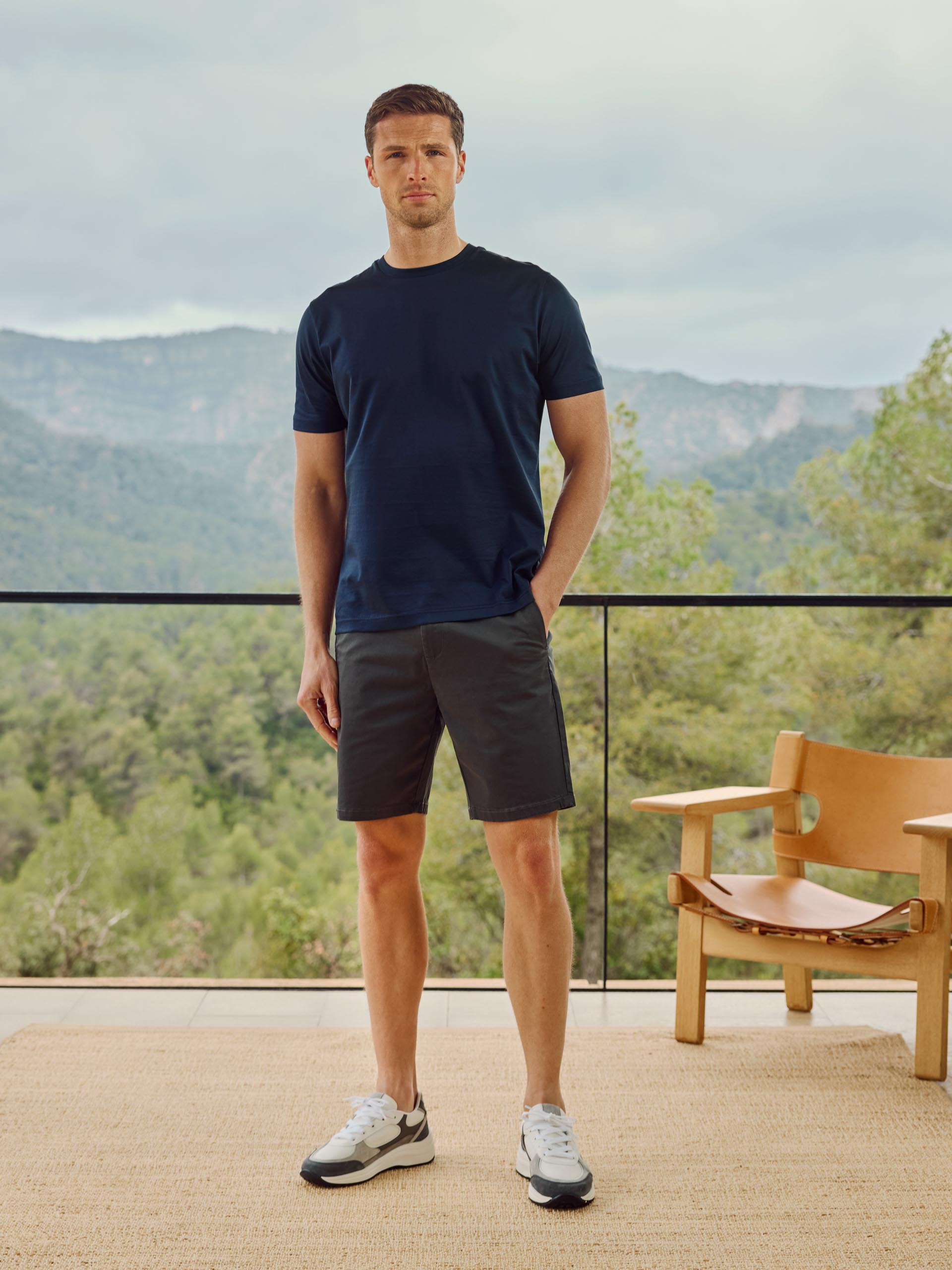 Slim Chino Short in Grey