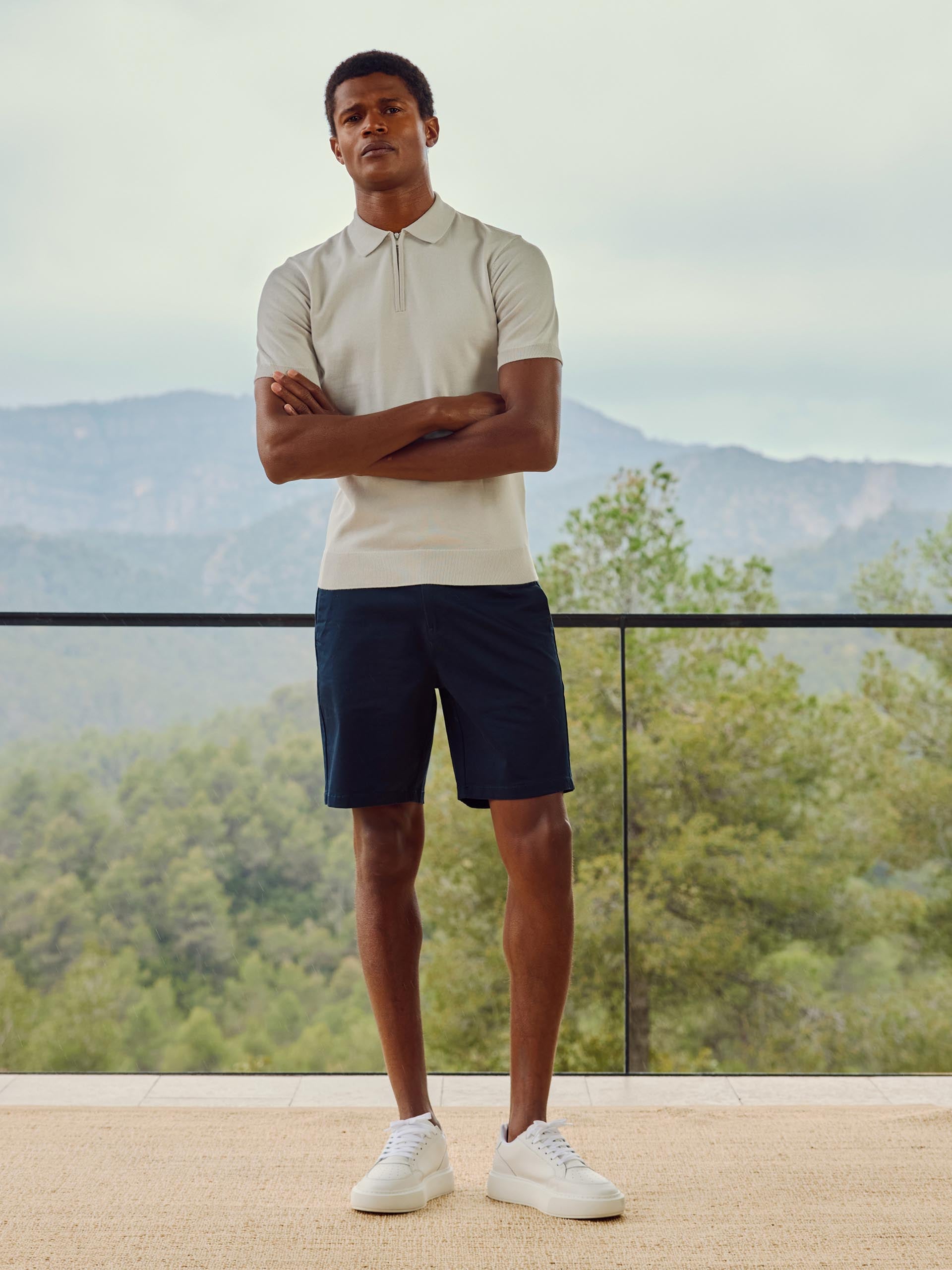 Slim Chino Short in Navy