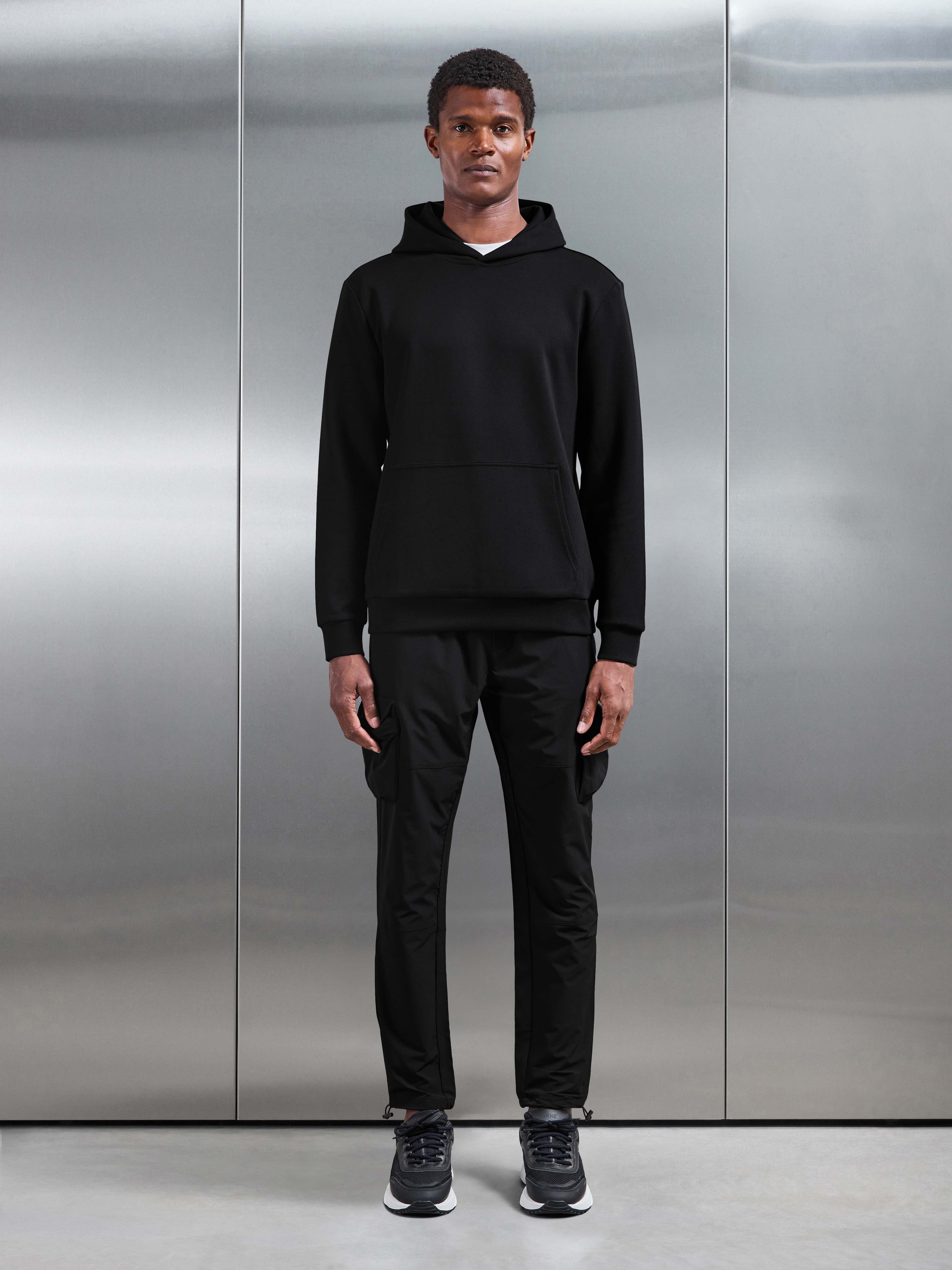 Technical 3D Cargo Pant in Black
