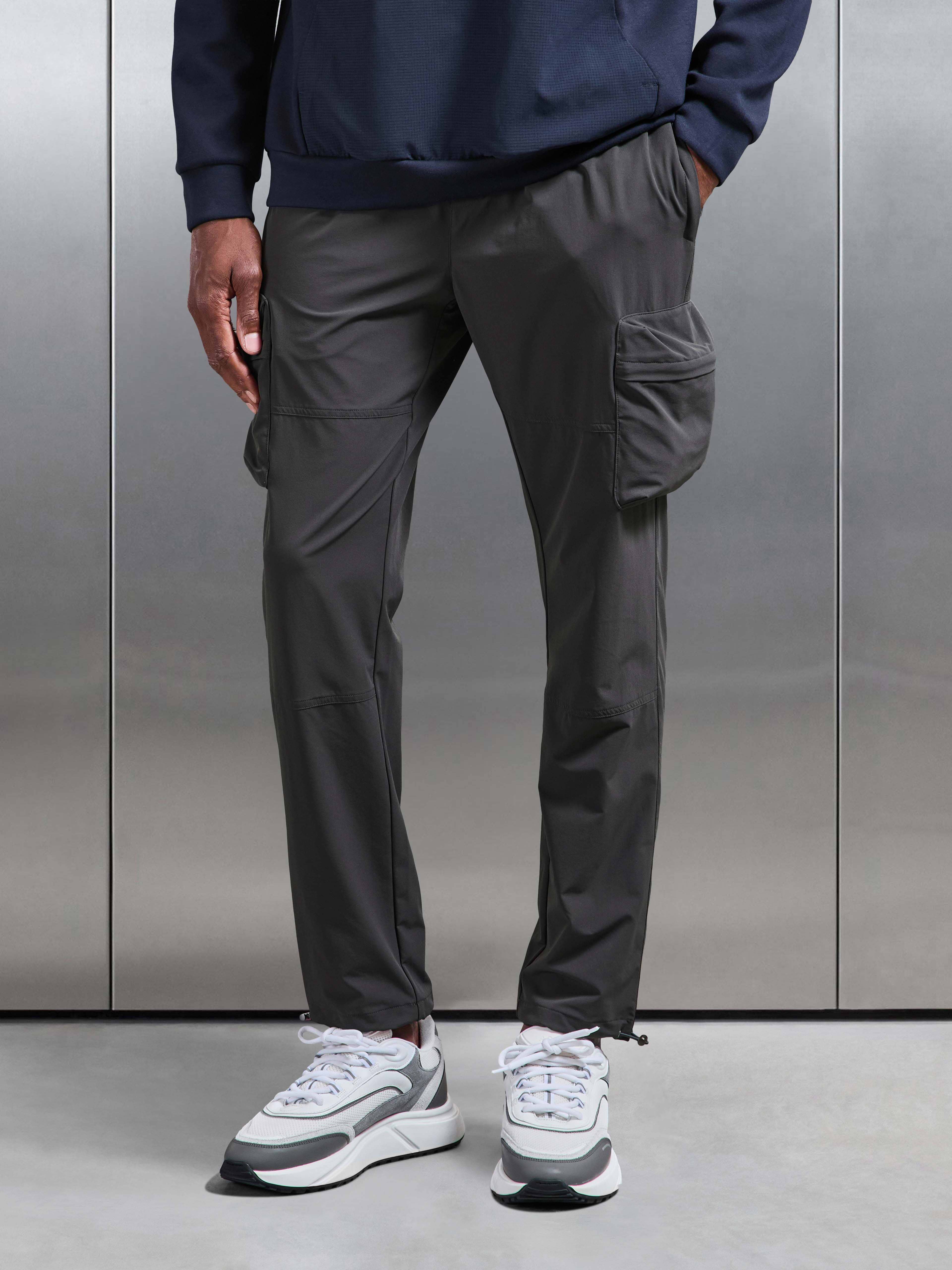 Technical 3D Cargo Pant in Grey