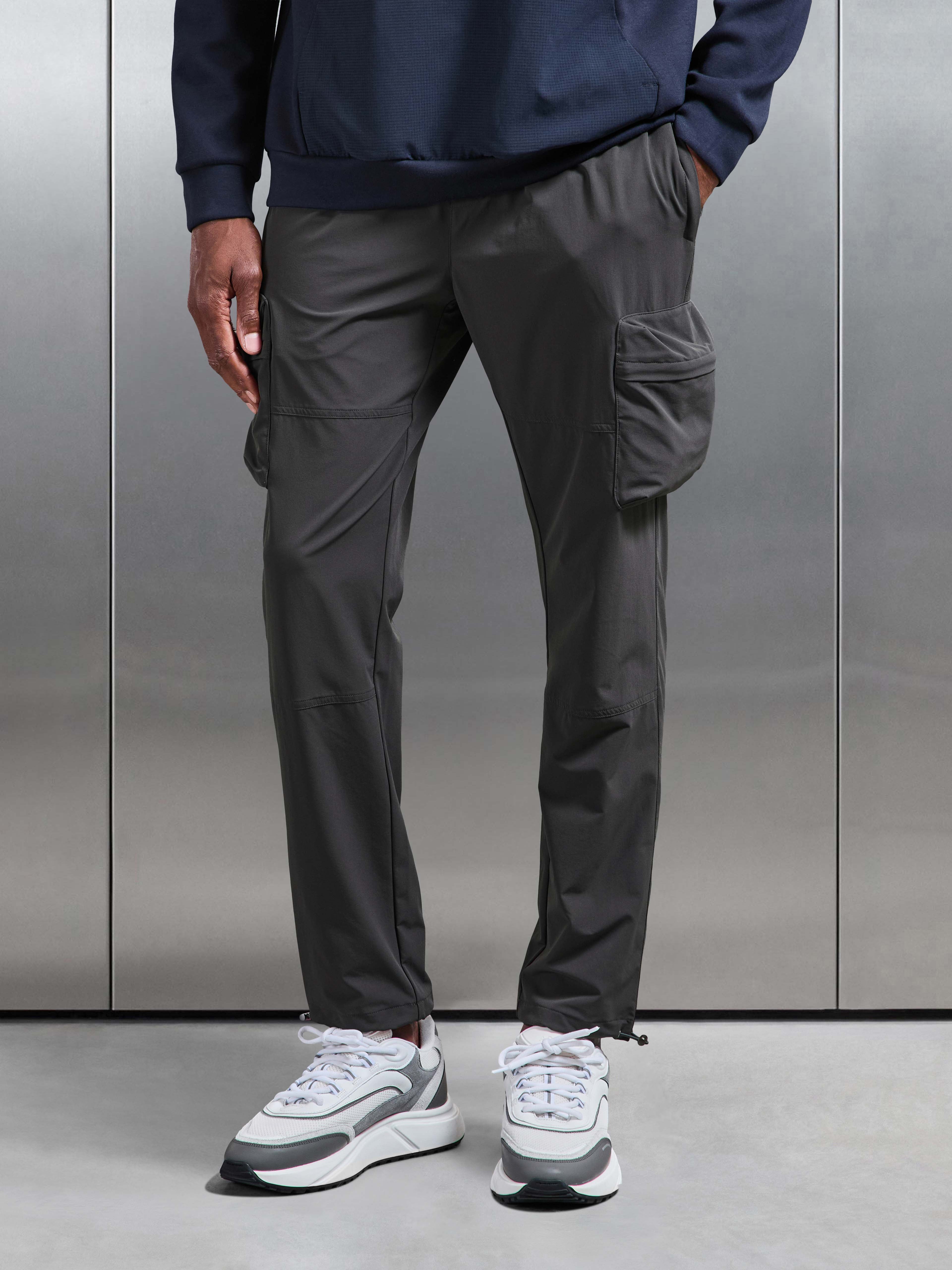 Technical 3D Cargo Pant in Grey