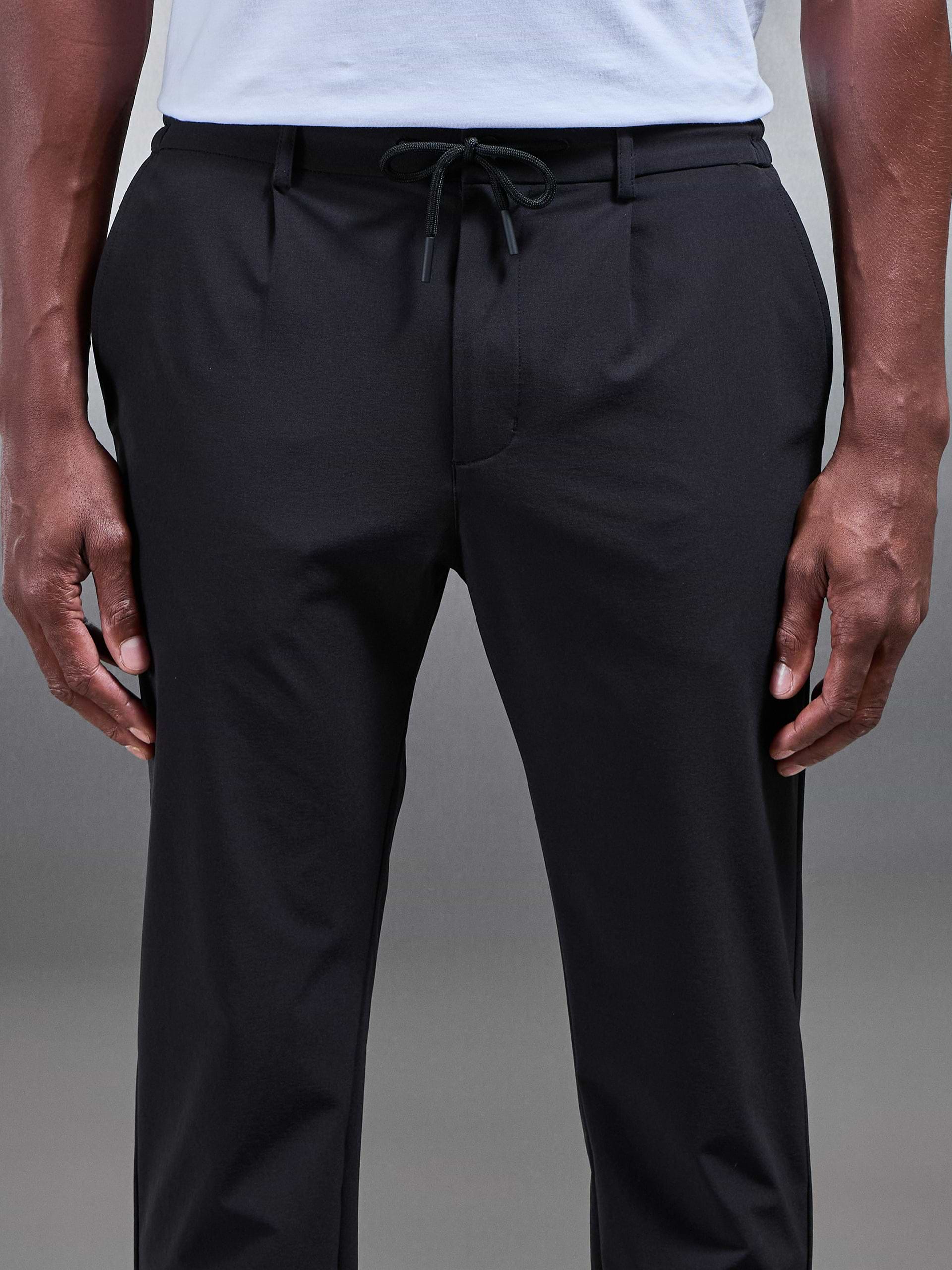 Technical Stretch Chino Trouser in Black