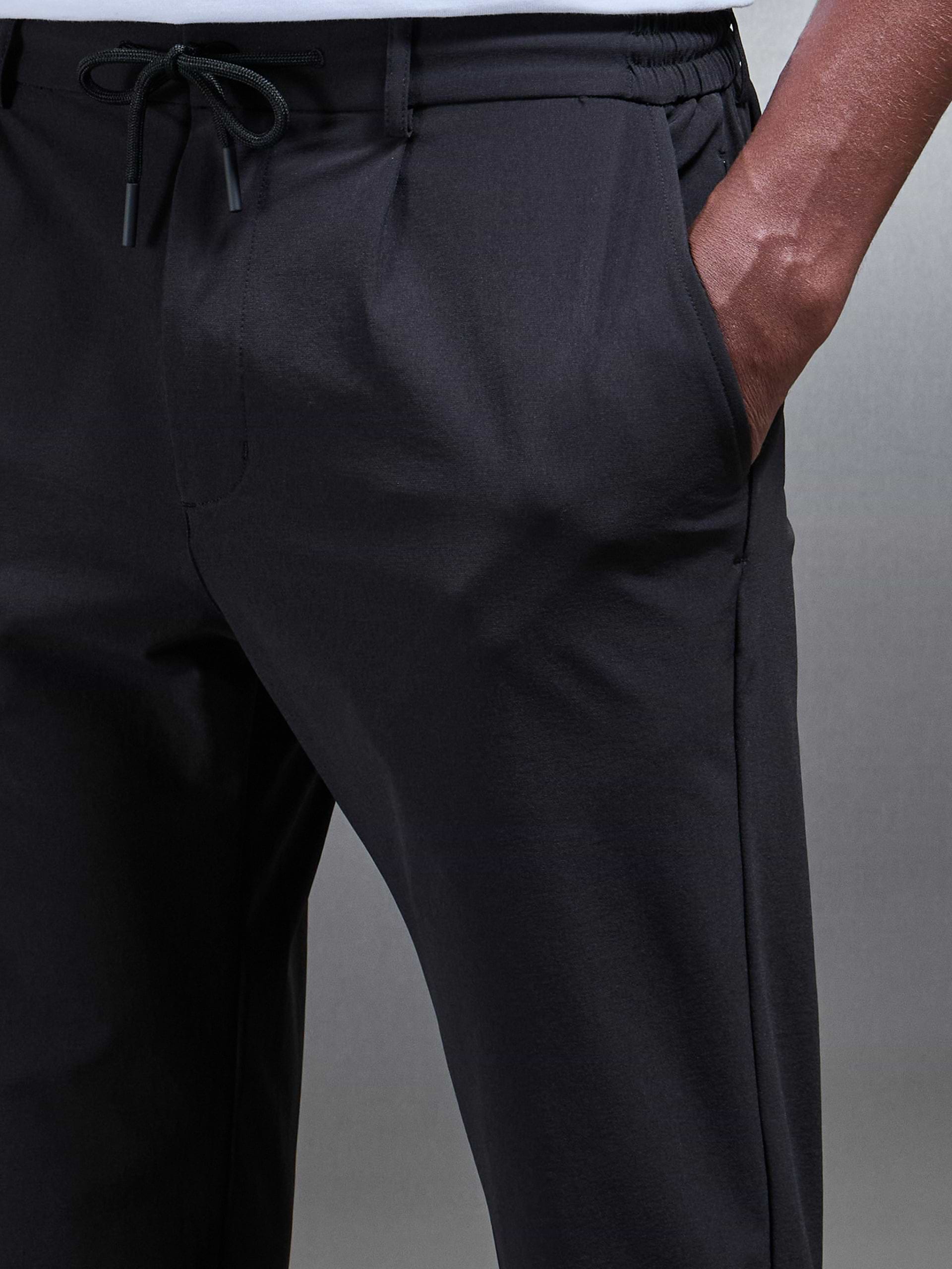 Technical Stretch Chino Trouser in Black