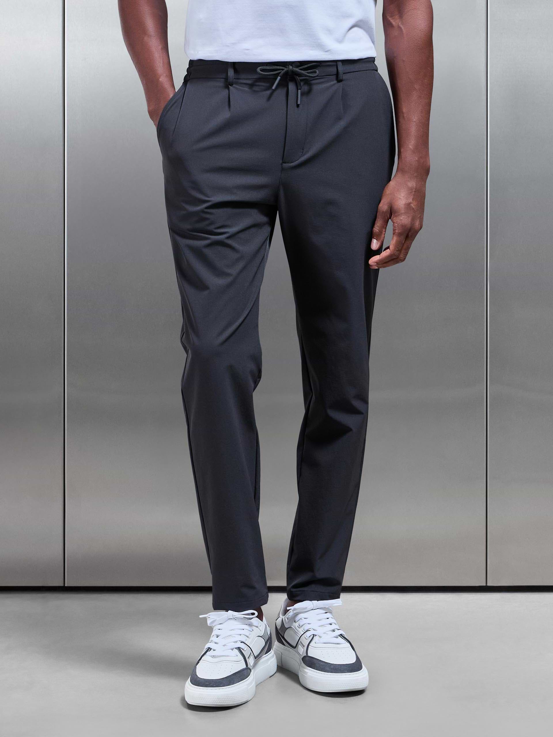 Technical Stretch Chino Trouser in Grey