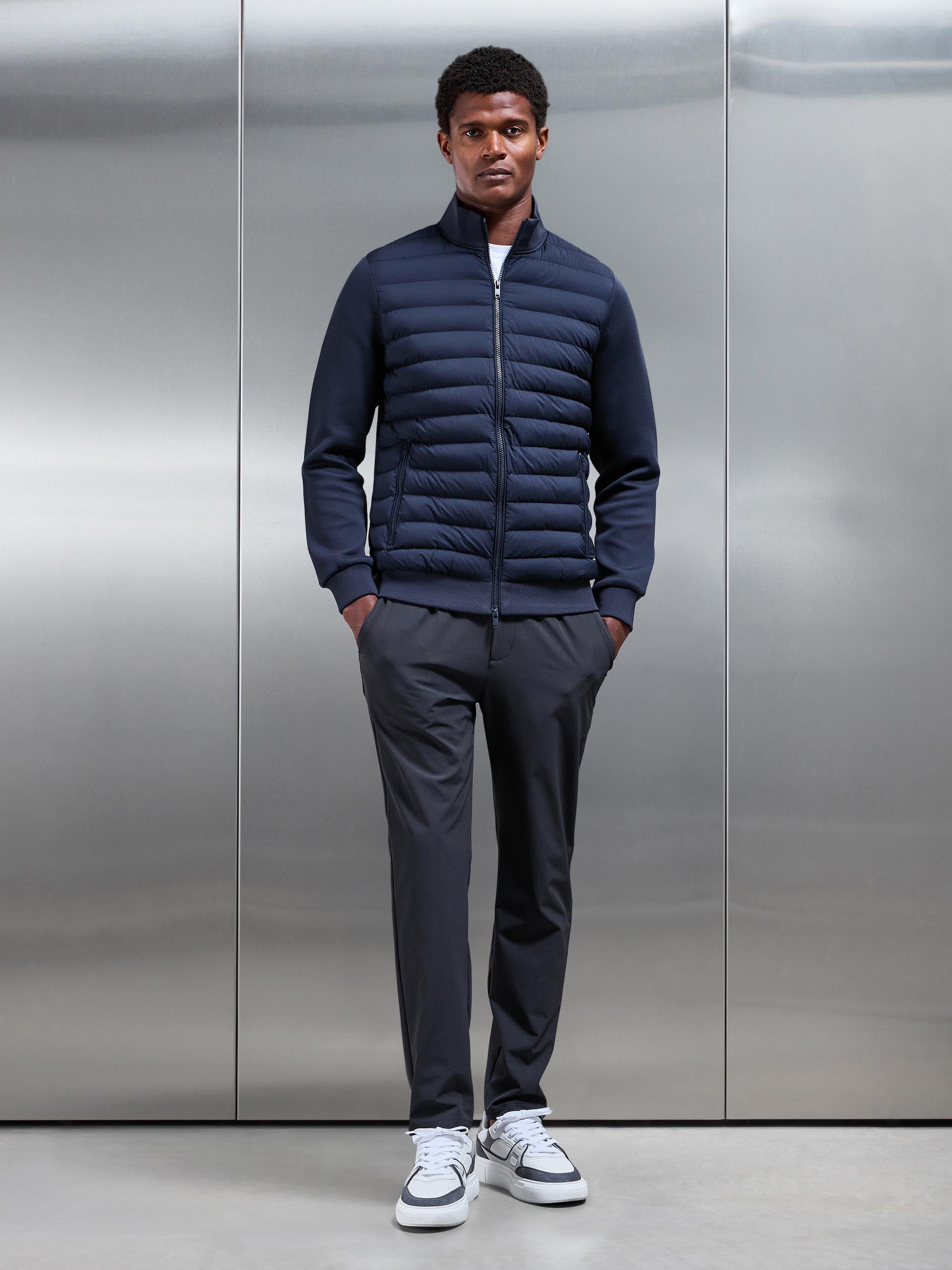 Technical Stretch Chino Trouser in Grey