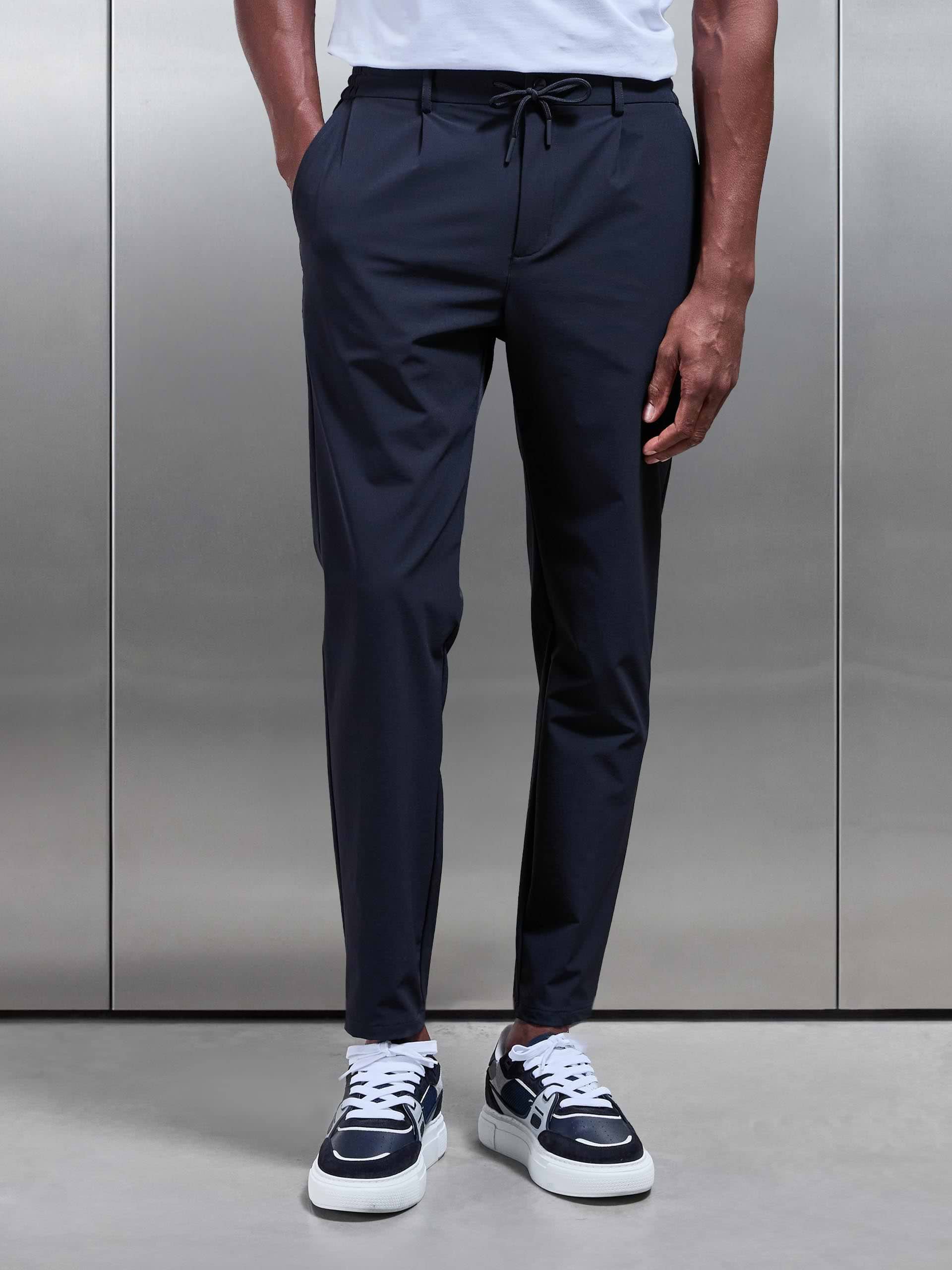 Technical Stretch Chino Trouser in Navy