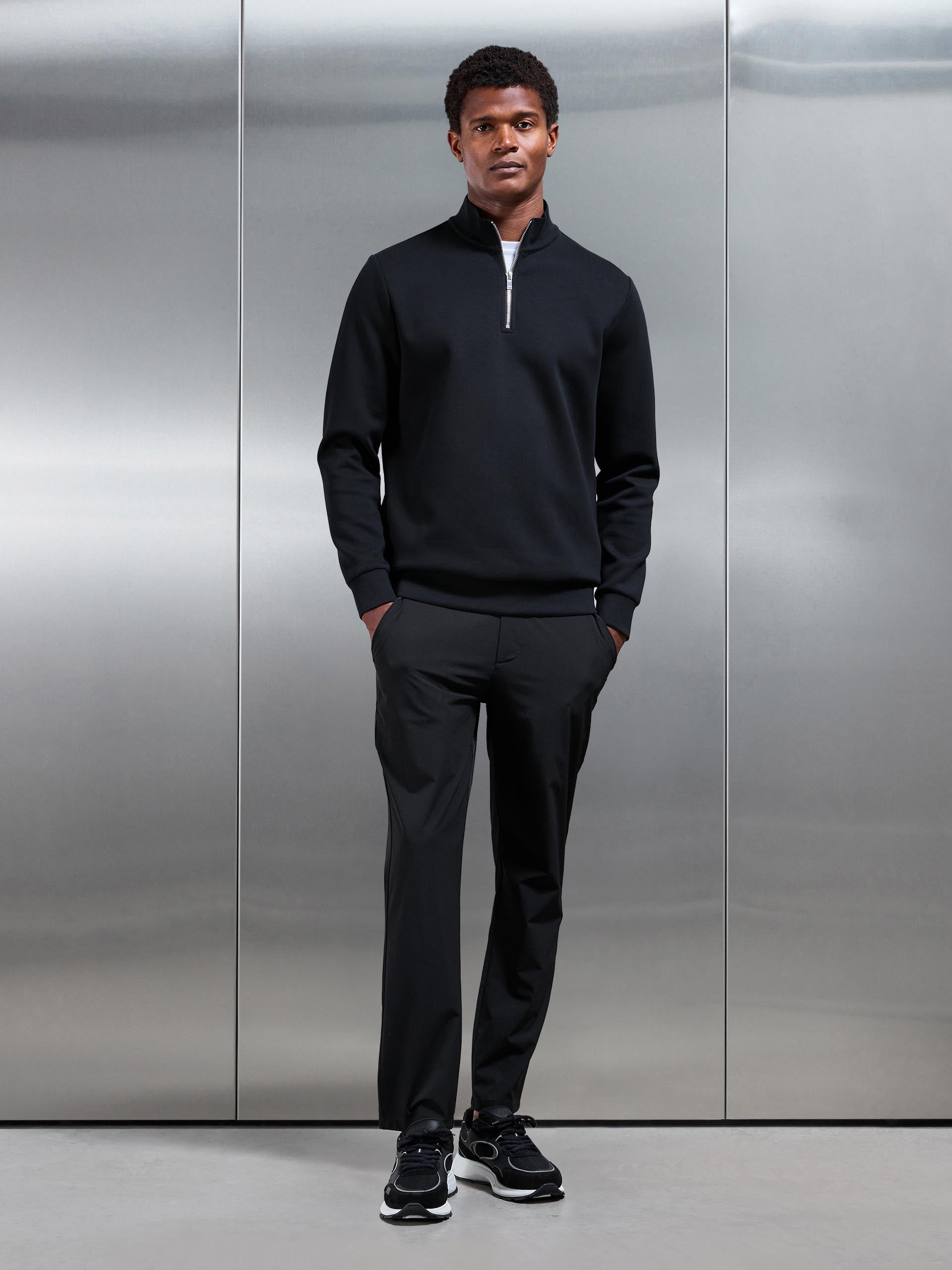 Technical Tailored Trouser in Black