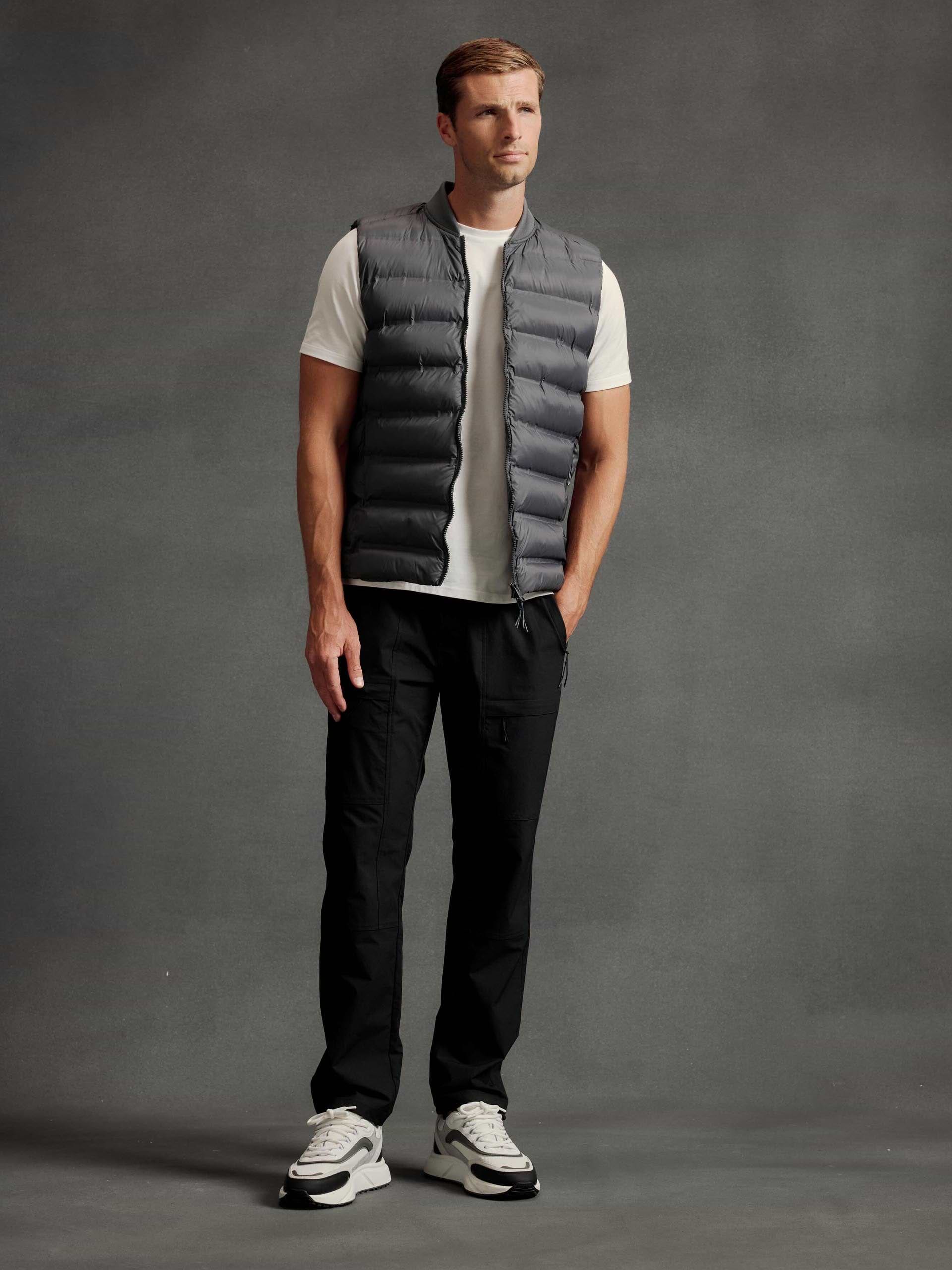 Technical Bomber Gilet in Grey