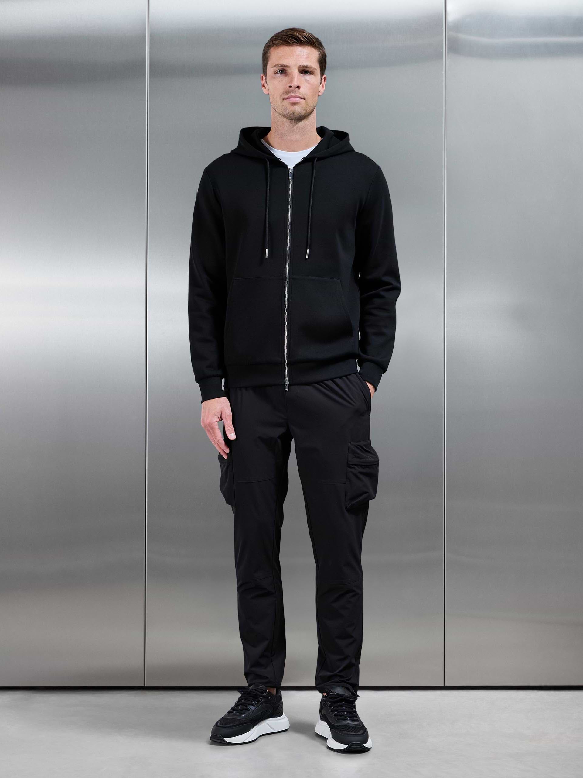 Technical 3D Cargo Pant in Black