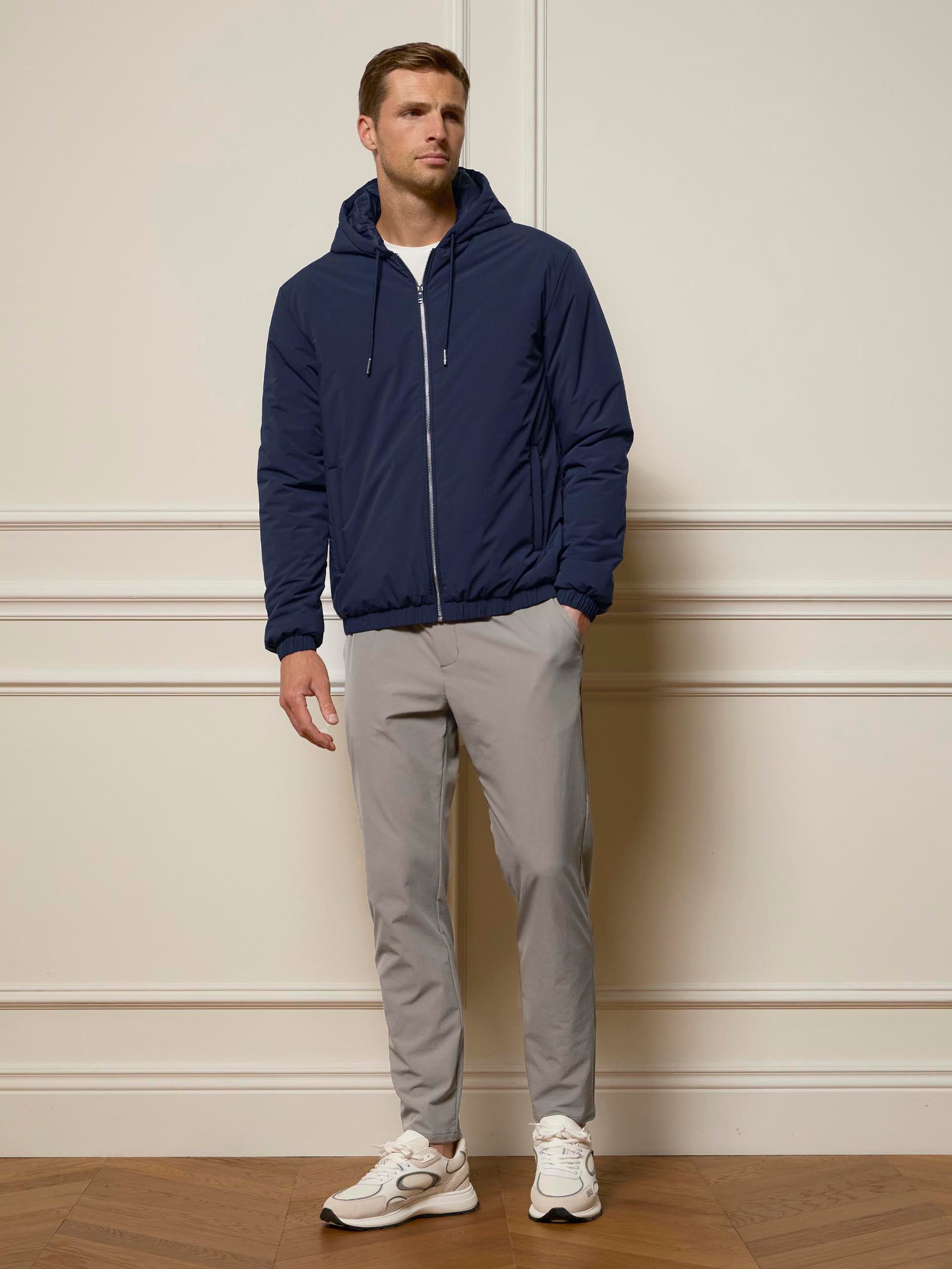 Technical Stretch Chino Trouser in Taupe