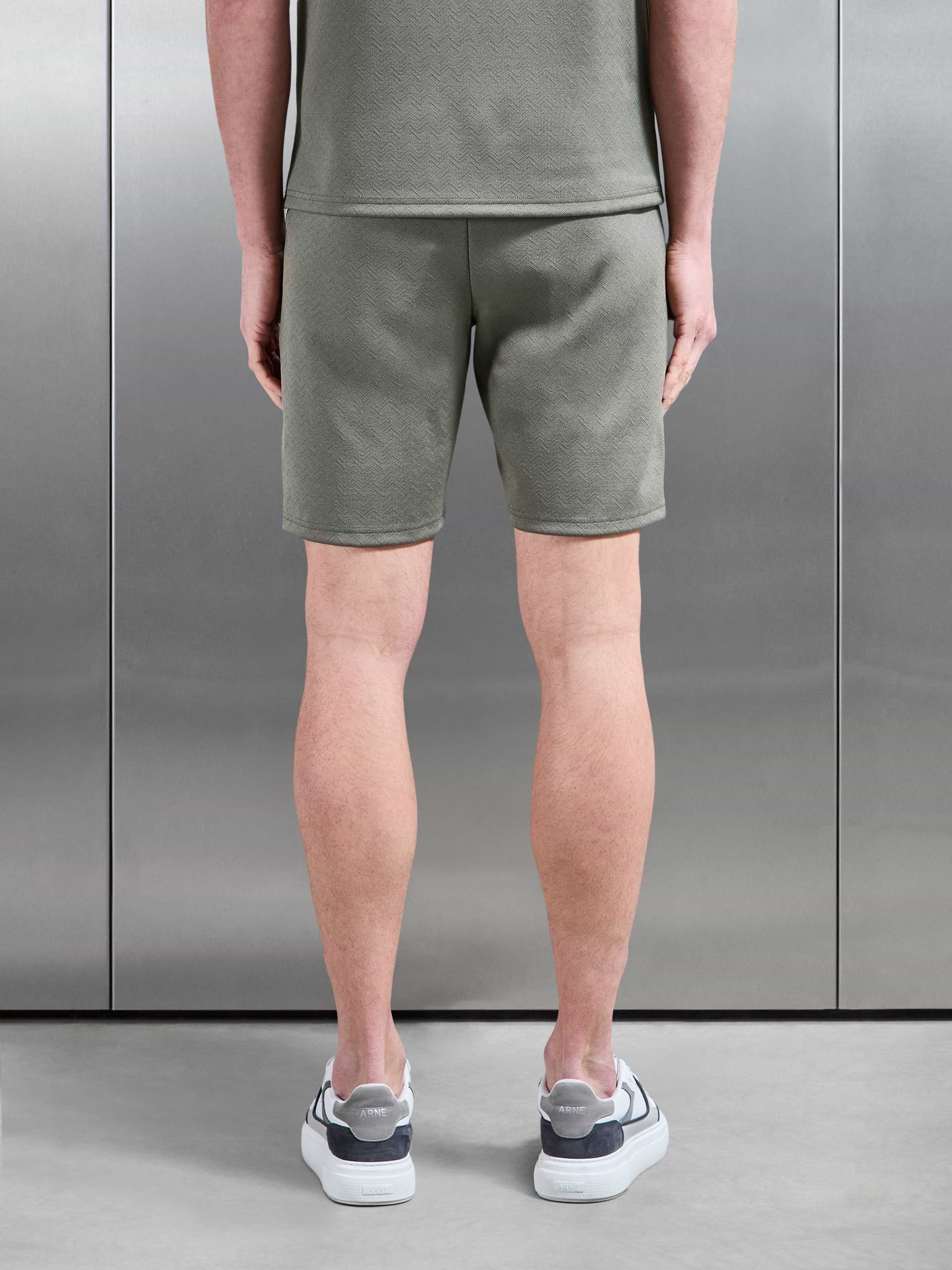 Textured Interlock Short in Sage