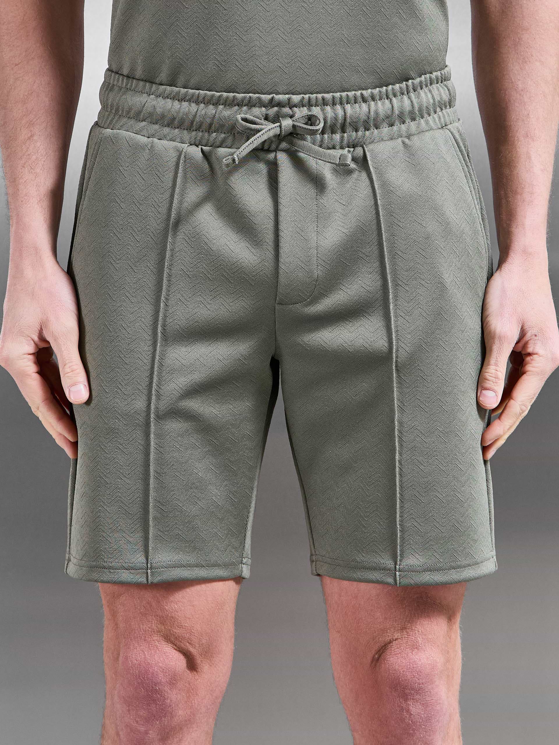 Textured Interlock Short in Sage