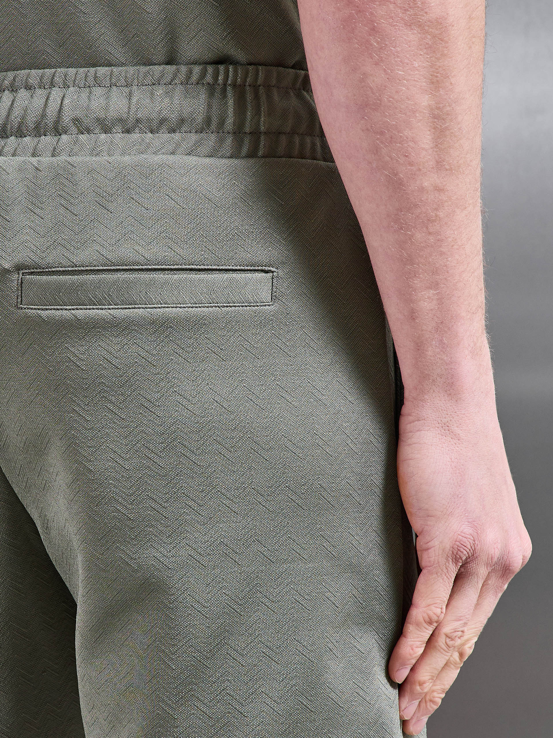 Textured Interlock Short in Sage