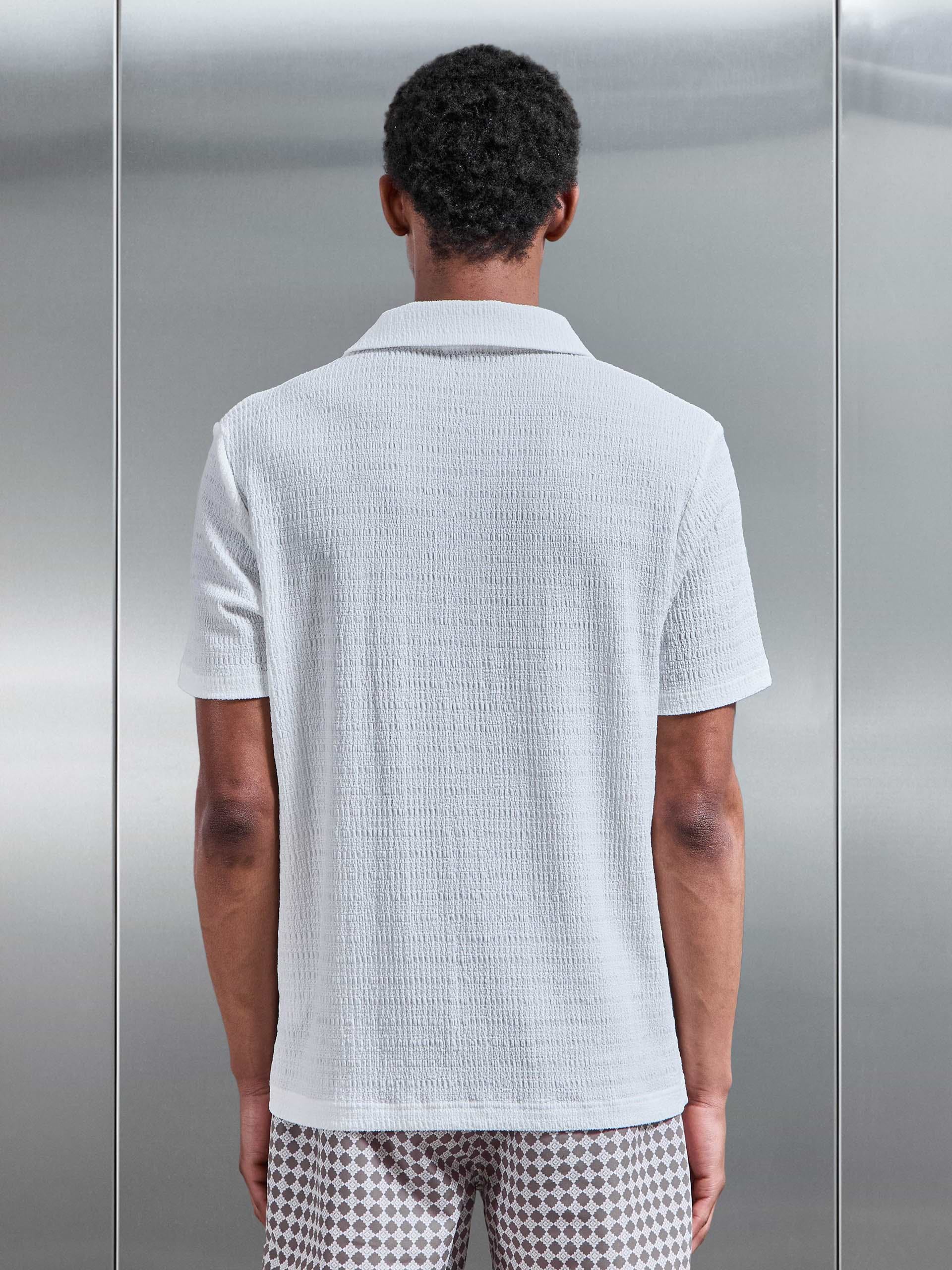 To The Beach Revere Collar Shirt in White
