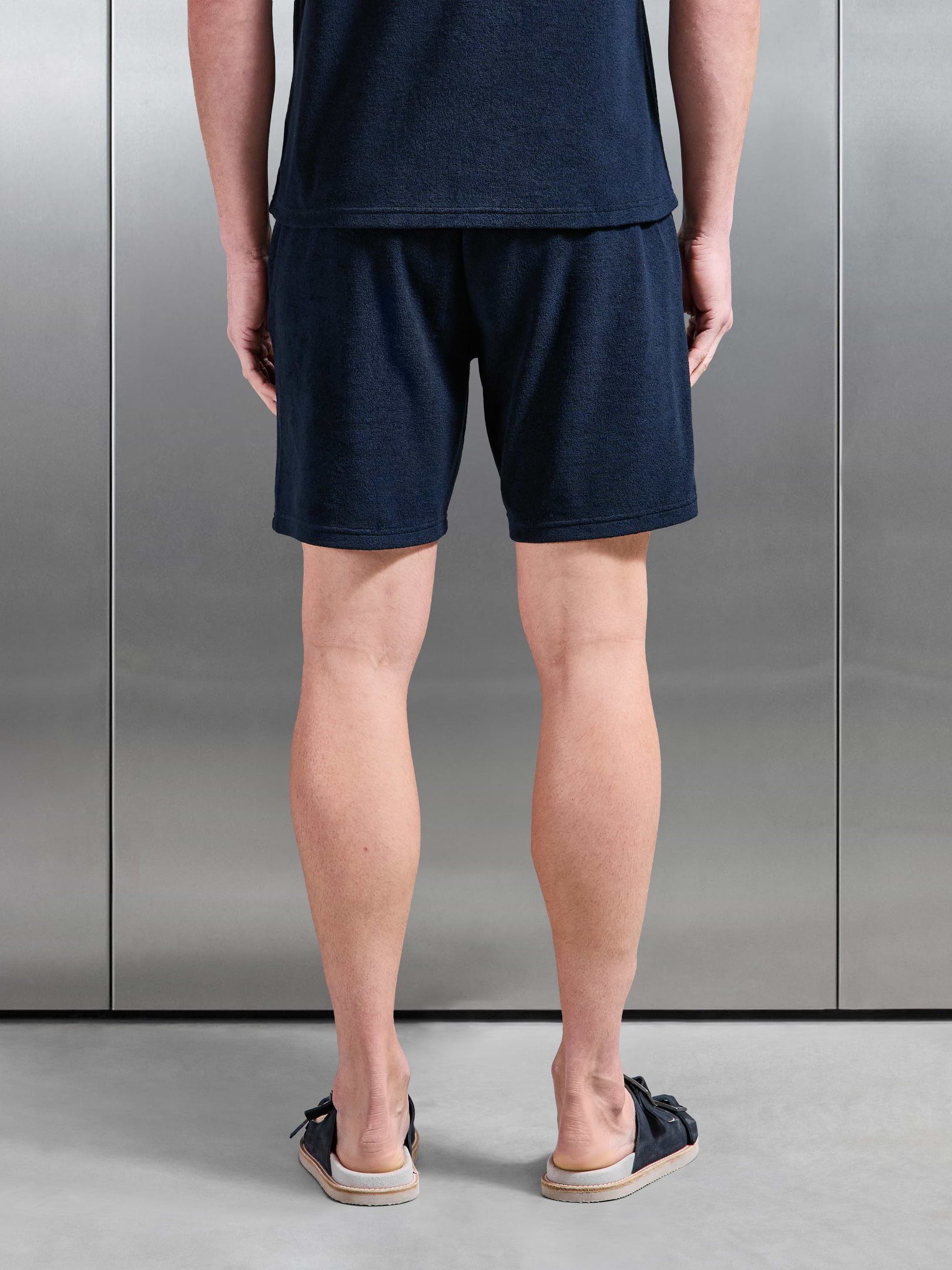 Towelling Short in Navy