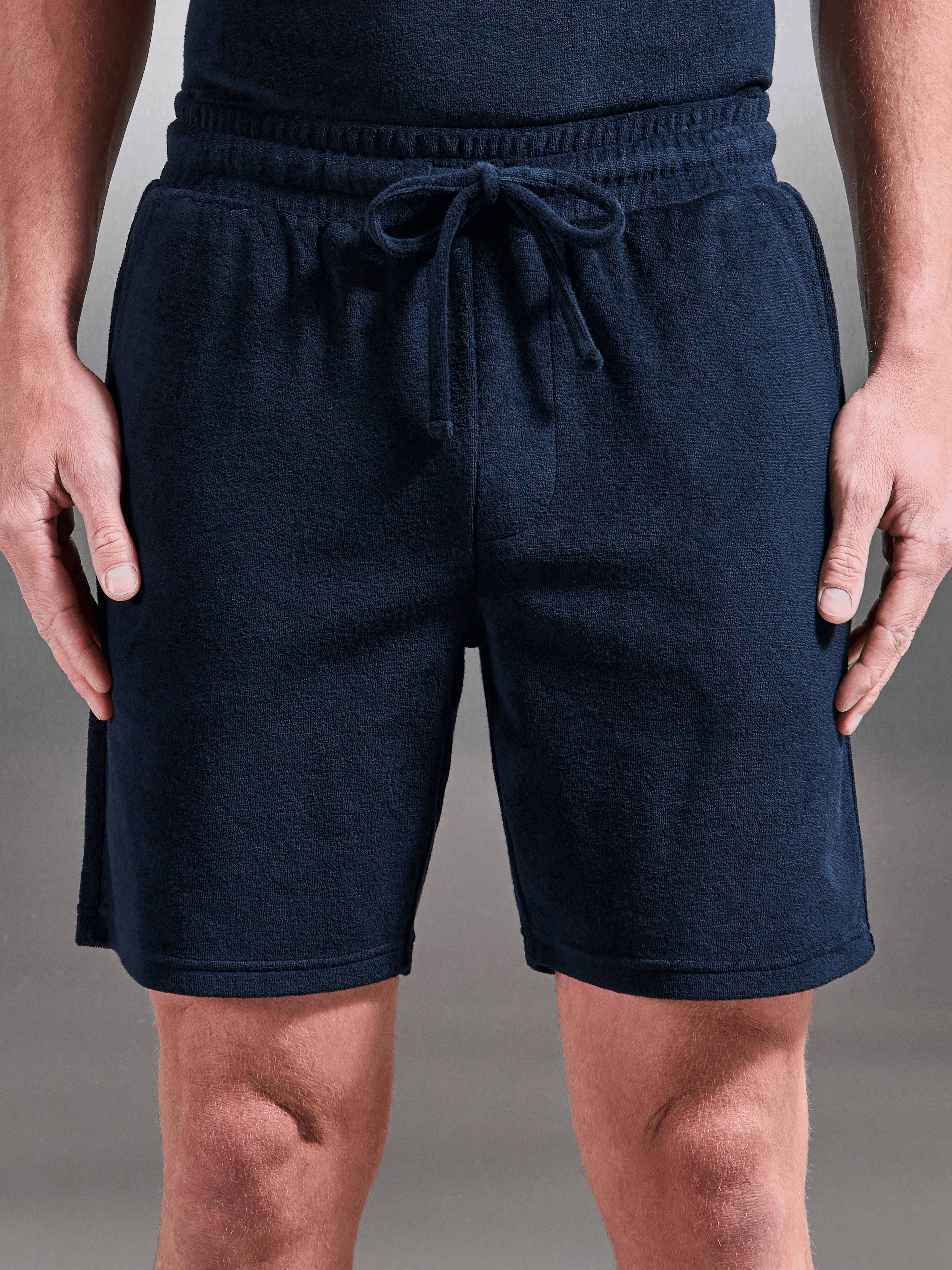 Towelling Short in Navy