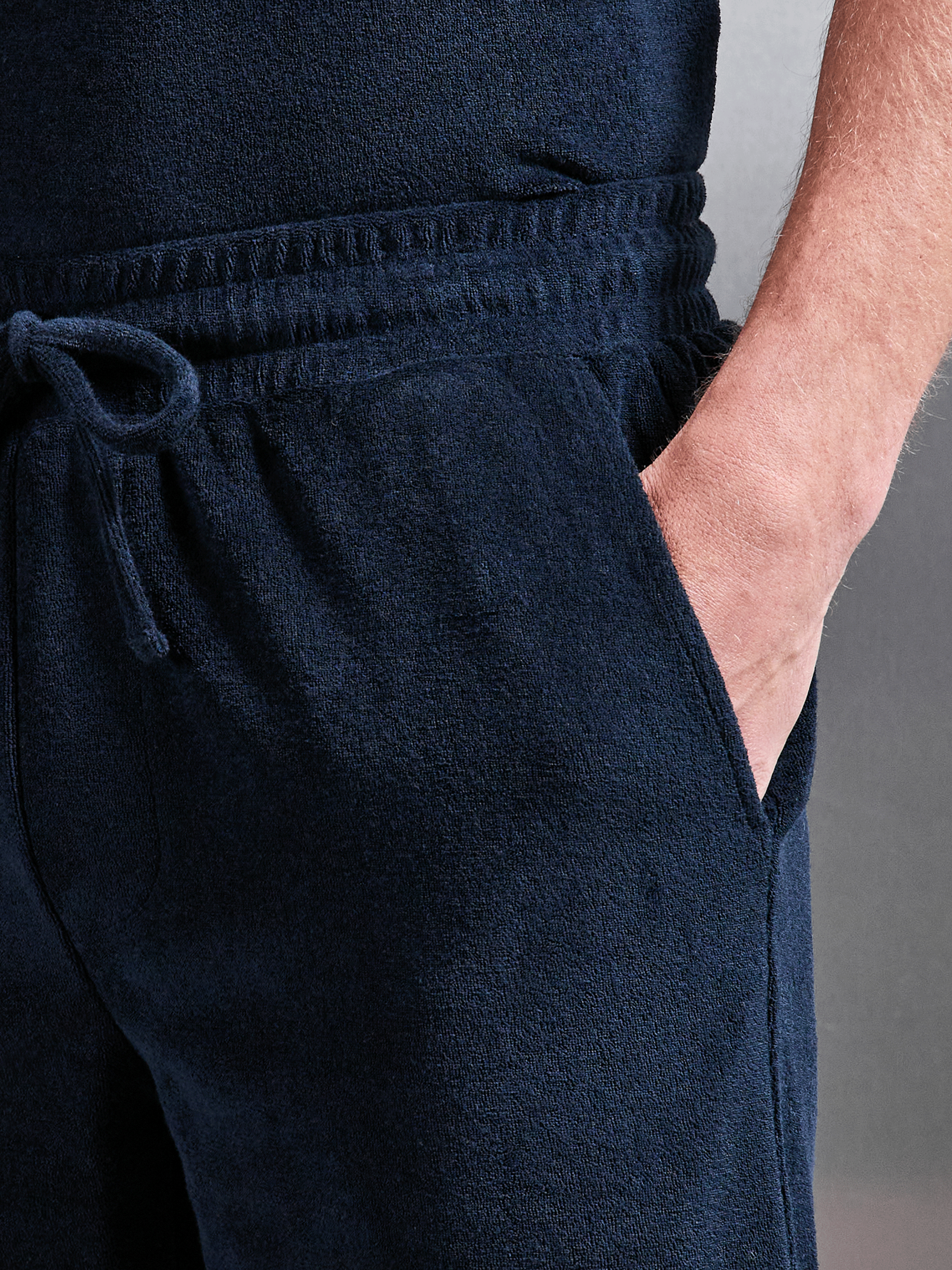Towelling Short in Navy